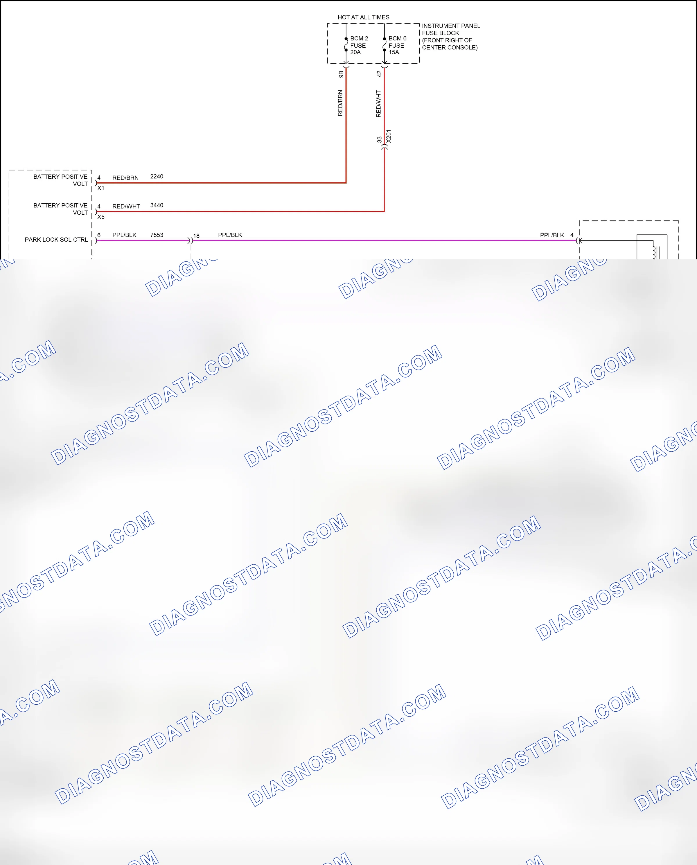 Shift interlock — Shift interlock circuit — Shift interlock circuit. Chevrolet Traverse II (2017-2021)