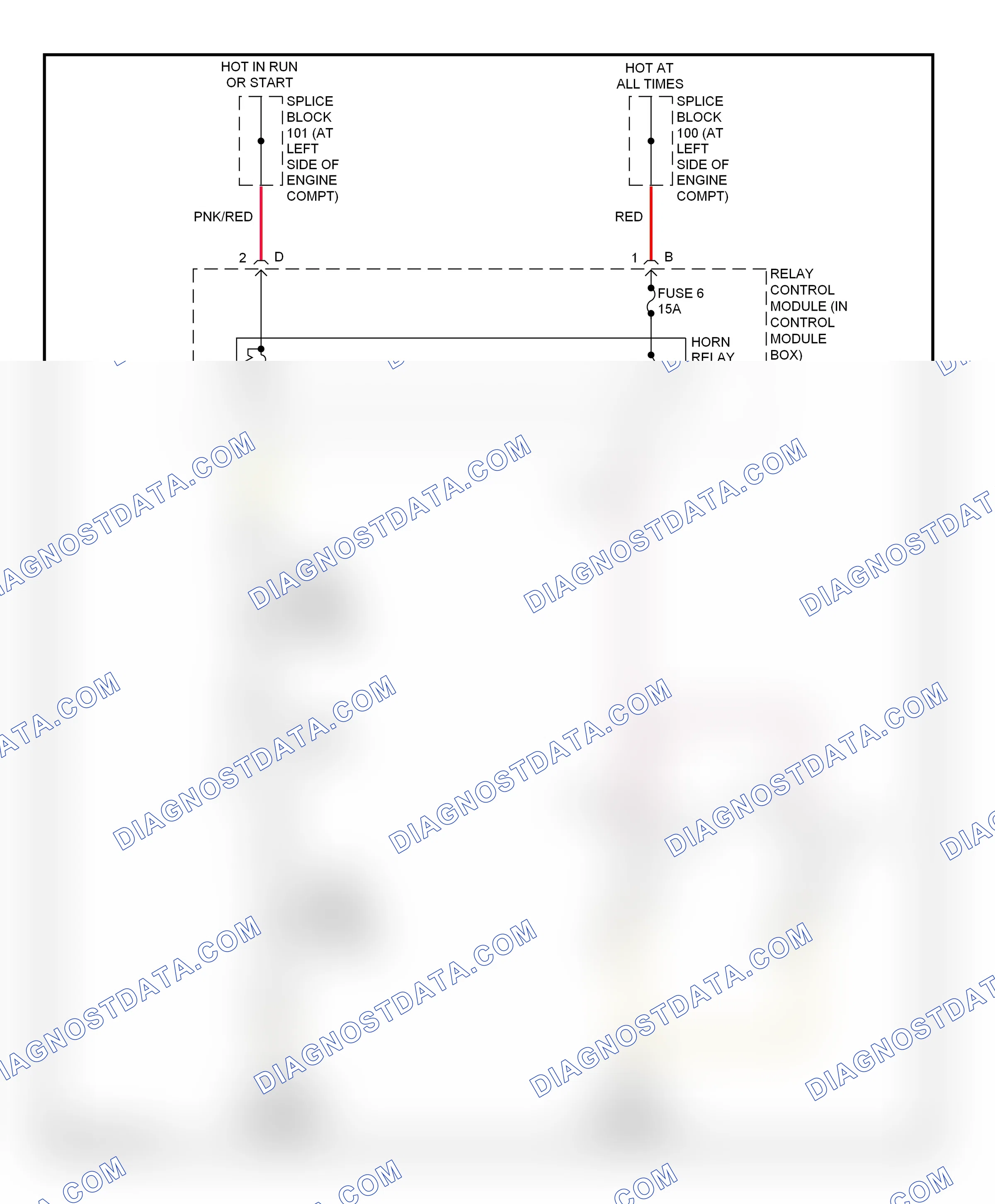 Horn — Horn circuit — Horn circuit. Chrysler Crossfire I (2003-2007)