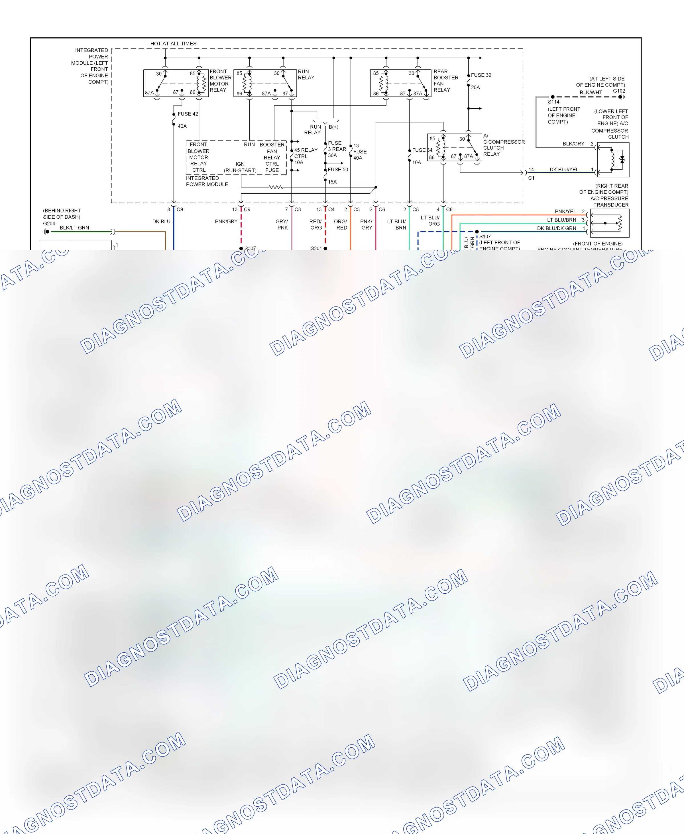 Air conditioning — Automatic a/c circuit — Automatic a/c circuit. Chrysler Pacifica CS (2003-2008)