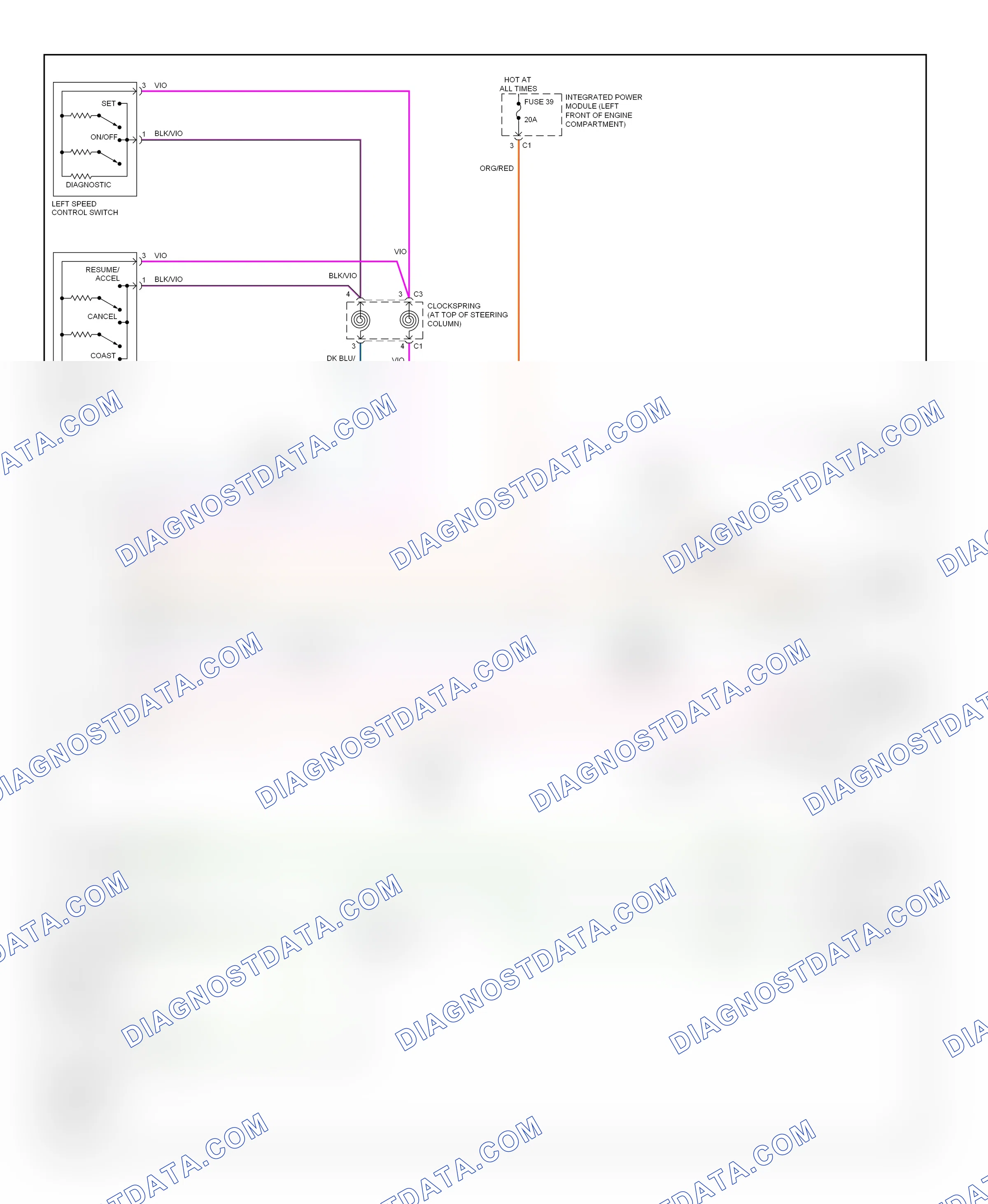 Cruise control — Cruise control circuit — Cruise control circuit. Chrysler Pacifica CS (2003-2008)