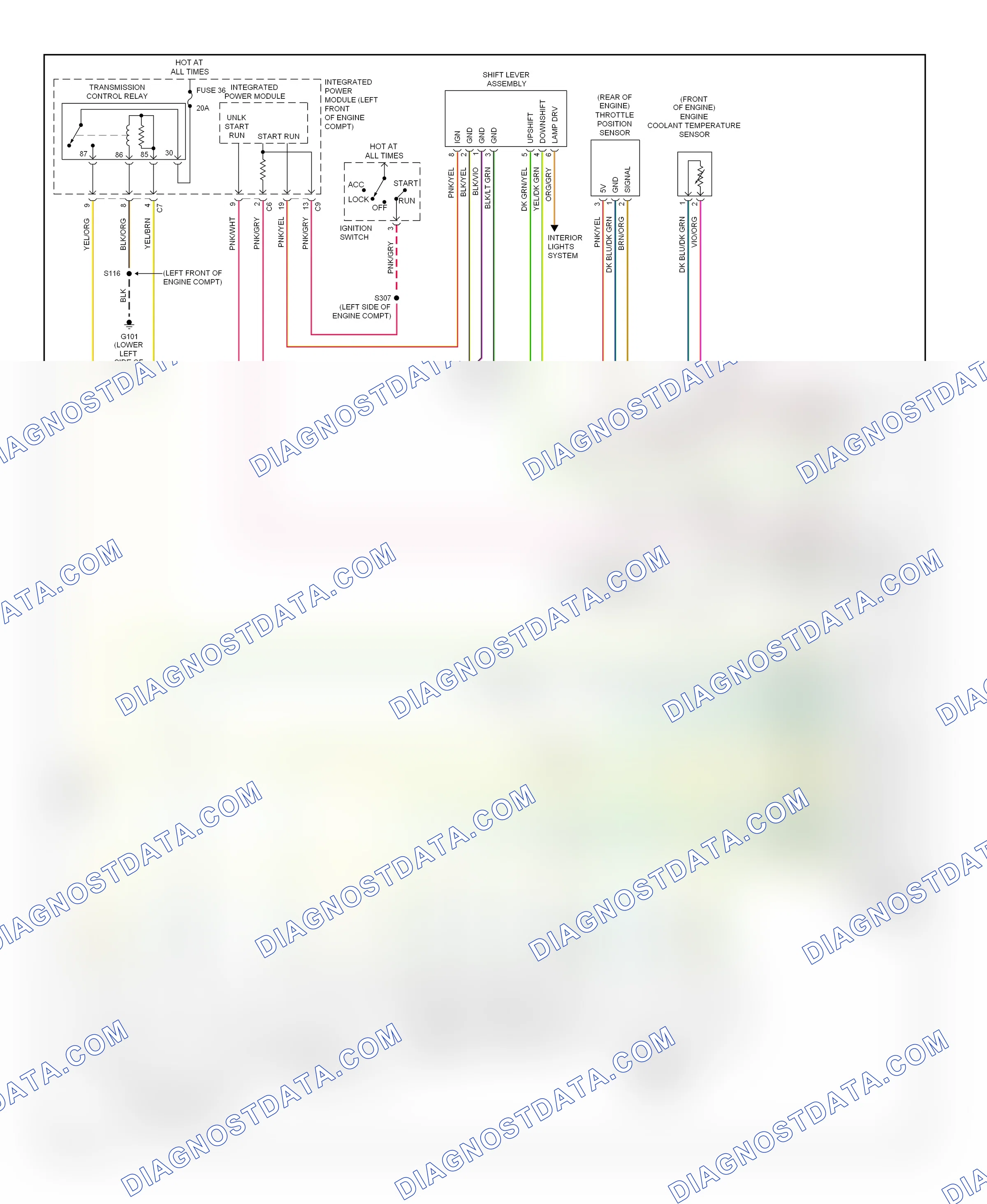 Transmission — Transmission circuit — Transmission circuit. Chrysler Pacifica CS (2003-2008)