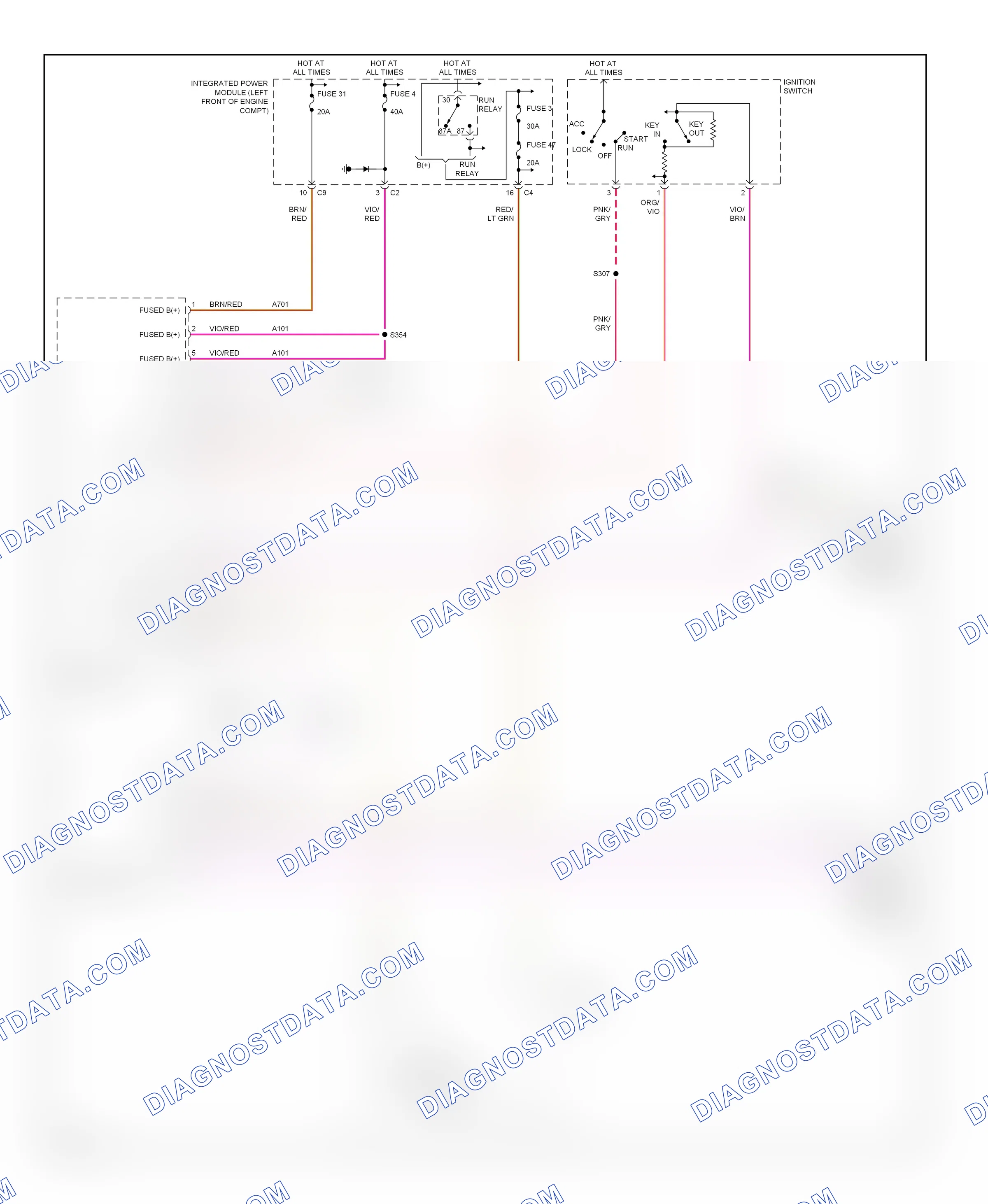 Warning systems — Warning systems circuit — Warning systems circuit. Chrysler Pacifica CS (2003-2008)