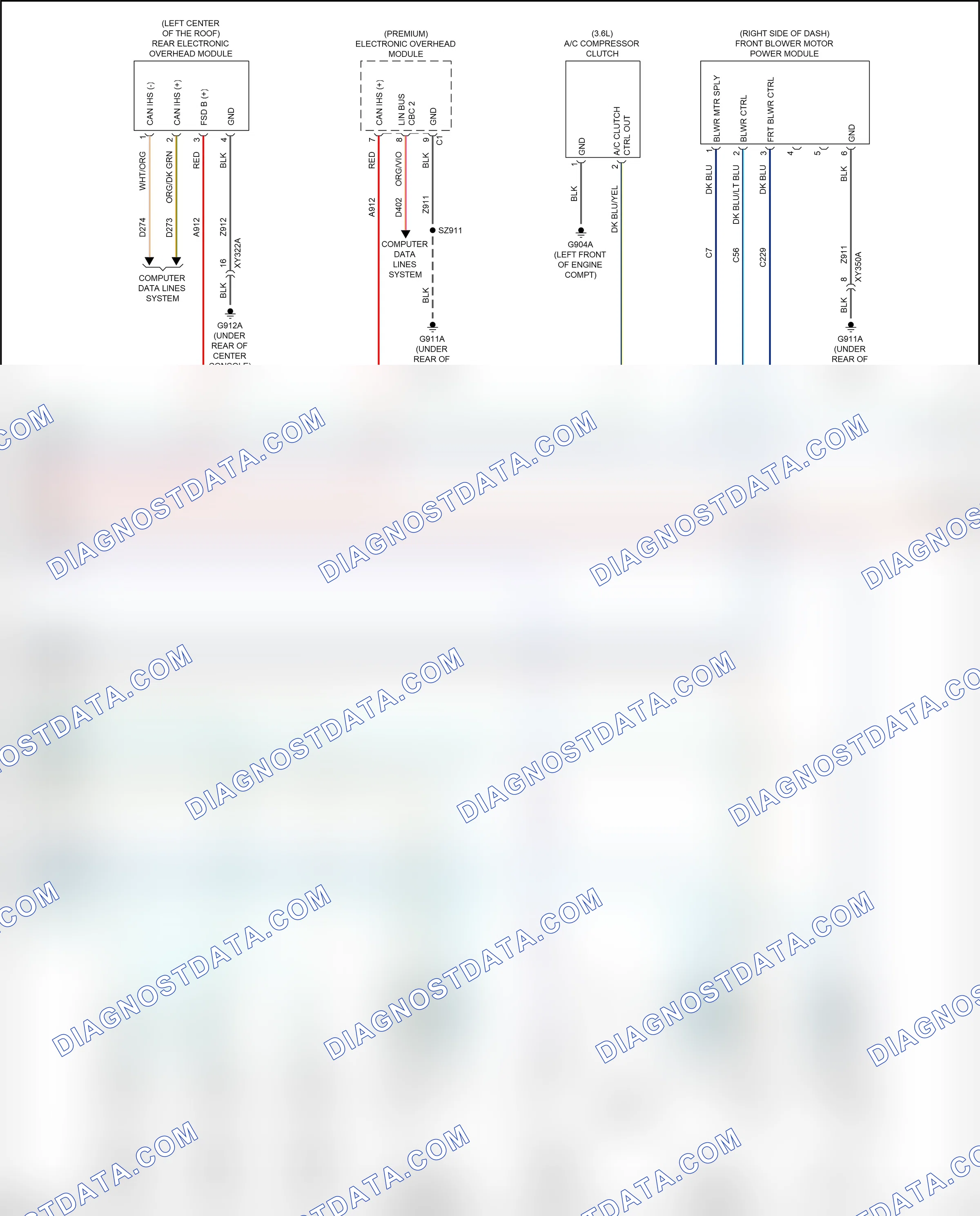 Air conditioning — Automatic a/c circuit — Automatic a/c circuit (2 of 5). Chrysler Pacifica RU (2016-2020)