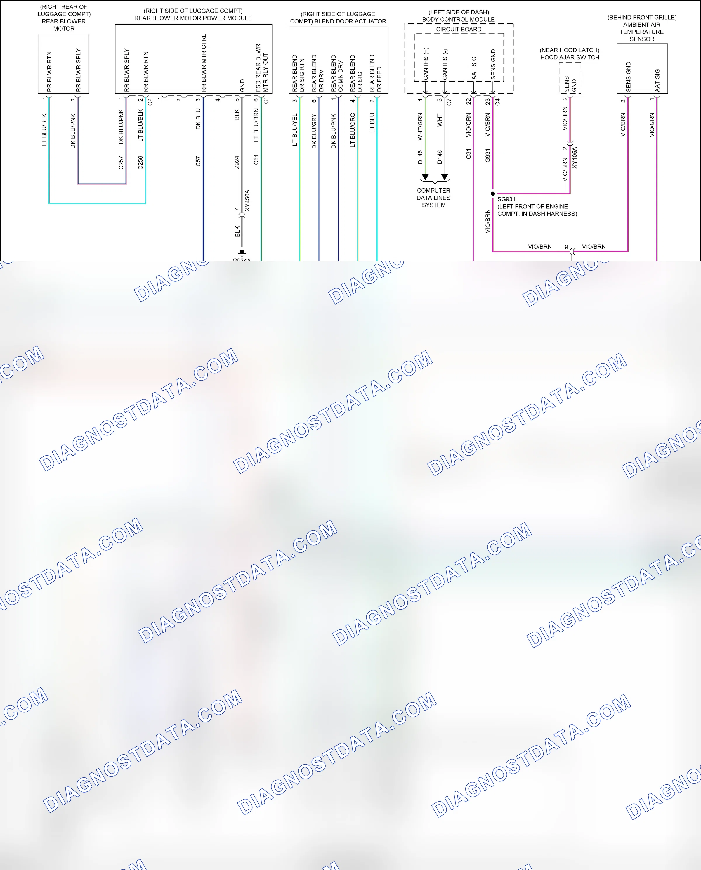 Air conditioning — Automatic a/c circuit — Automatic a/c circuit (3 of 5). Chrysler Pacifica RU (2016-2020)