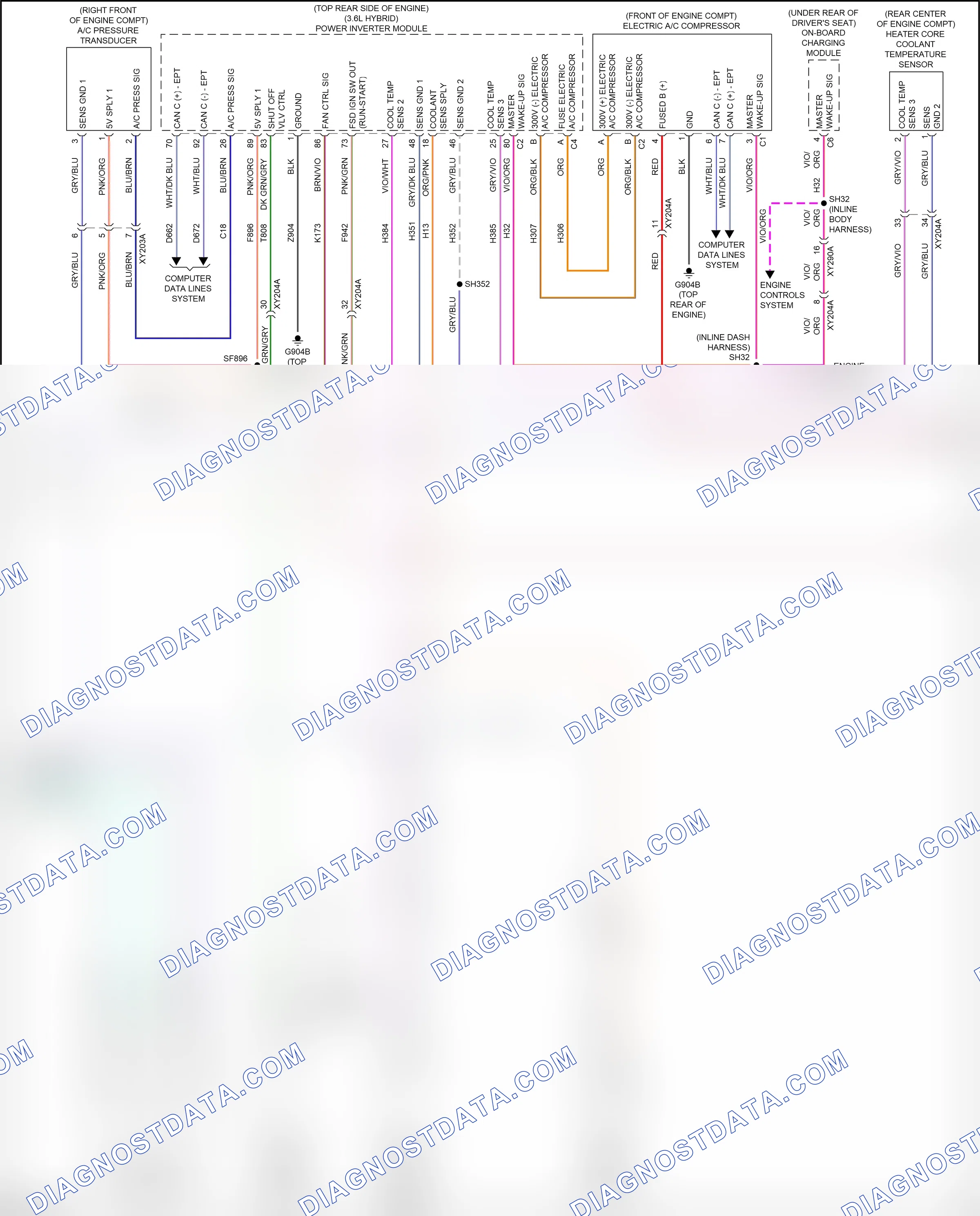 Air conditioning — Automatic a/c circuit — Automatic a/c circuit (4 of 5). Chrysler Pacifica RU (2016-2020)