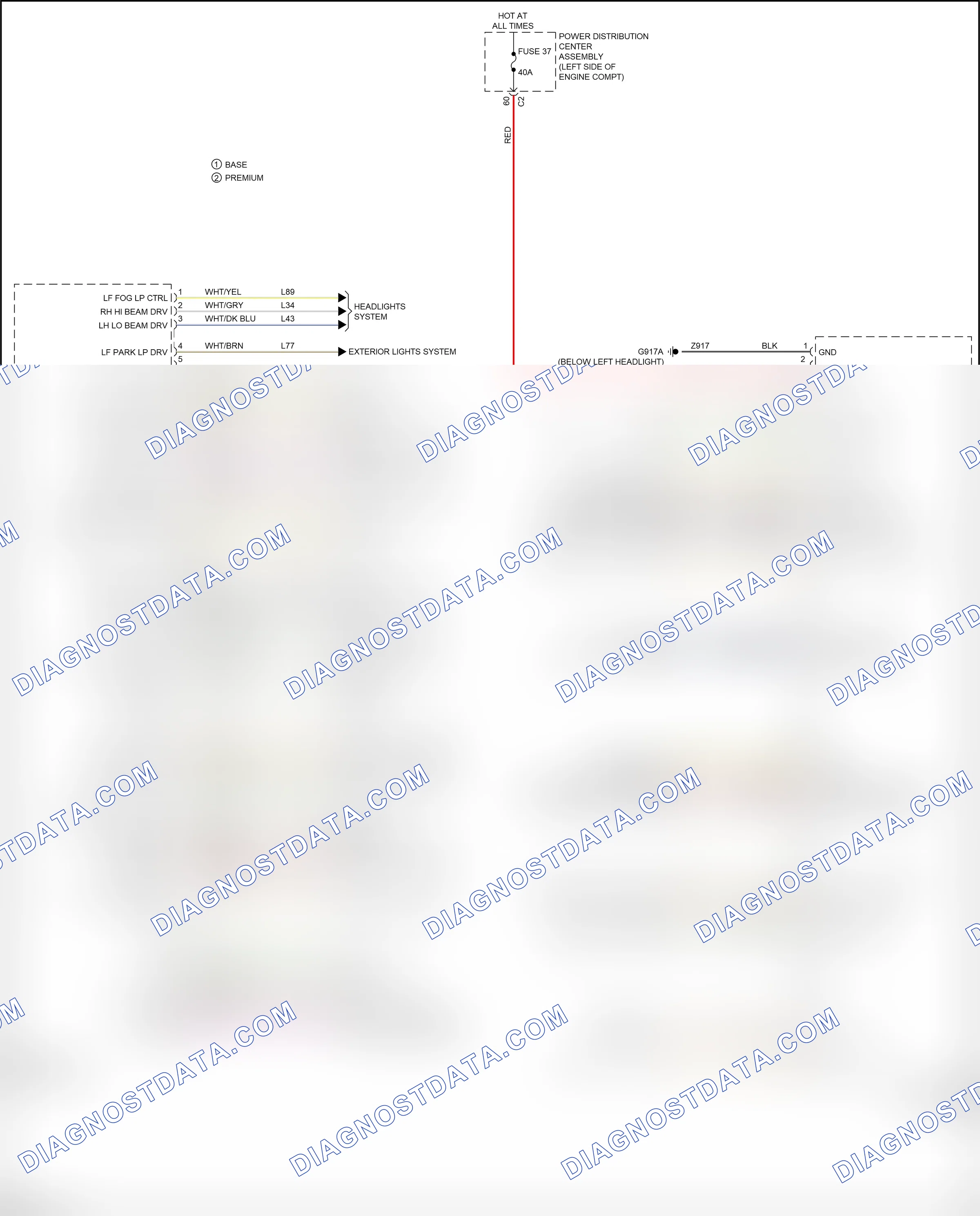 Body control modules — Body control modules circuit — Body control modules circuit (1 of 2). Chrysler Pacifica RU (2016-2020)