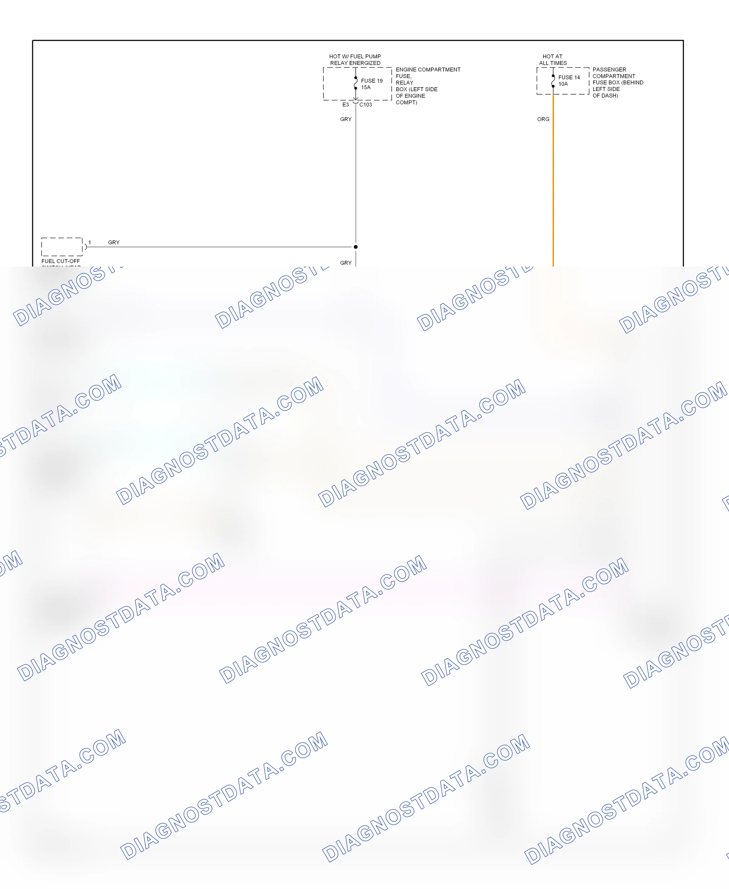 Computer data lines — Computer data lines circuit — Computer data lines circuit. Daewoo Nubira II (1999-2003)