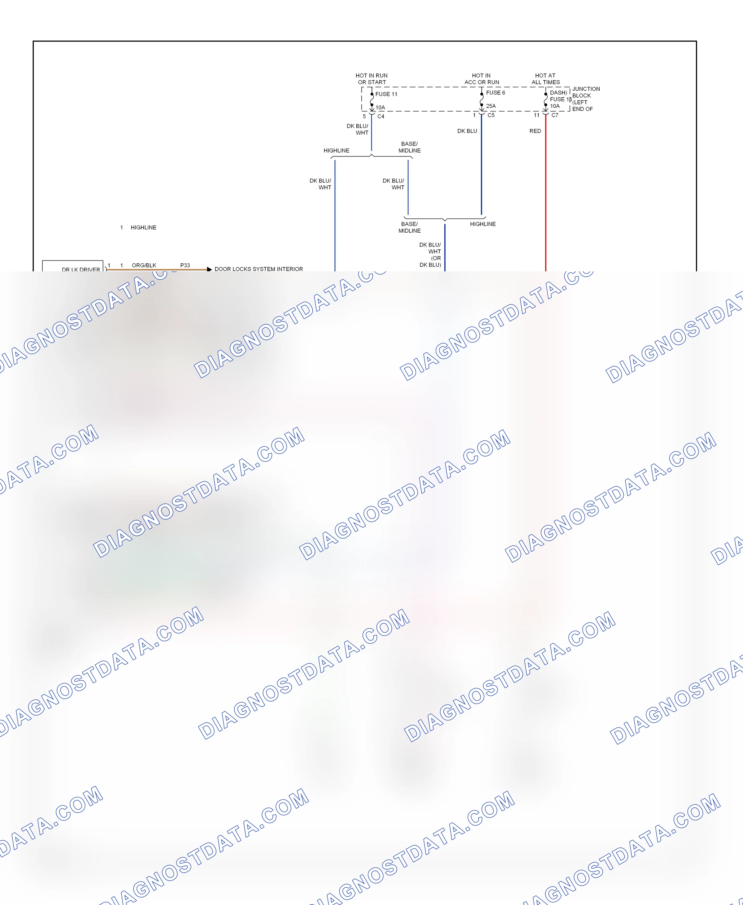 Body computer — Central timer module circuit — Central timer module circuit. Dodge Cab & Chassis R2500  (1996-2006)
