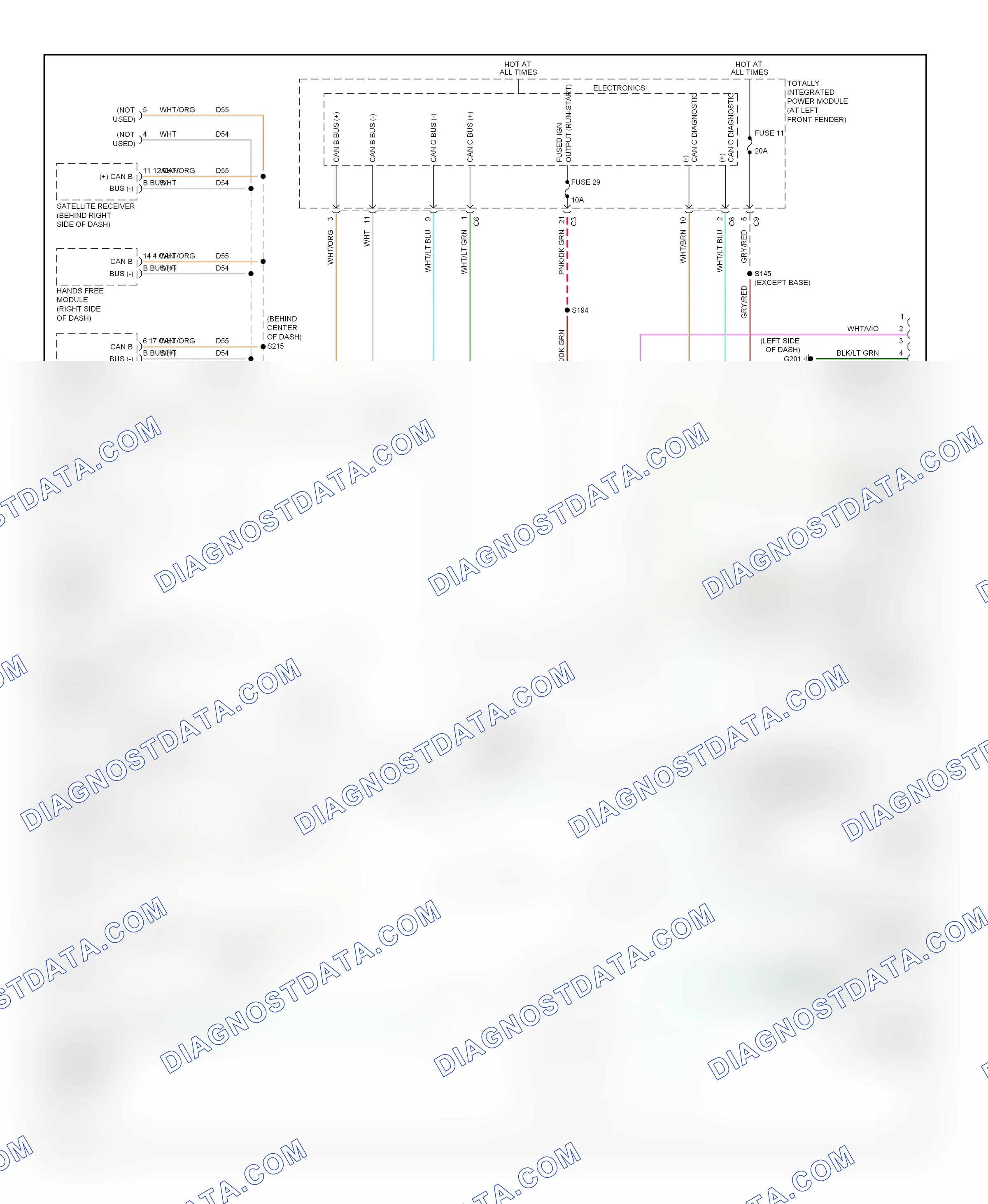 Computer data lines — Computer data lines circuit — Computer data lines circuit. Dodge Cab & Chassis R2500  (1996-2006)