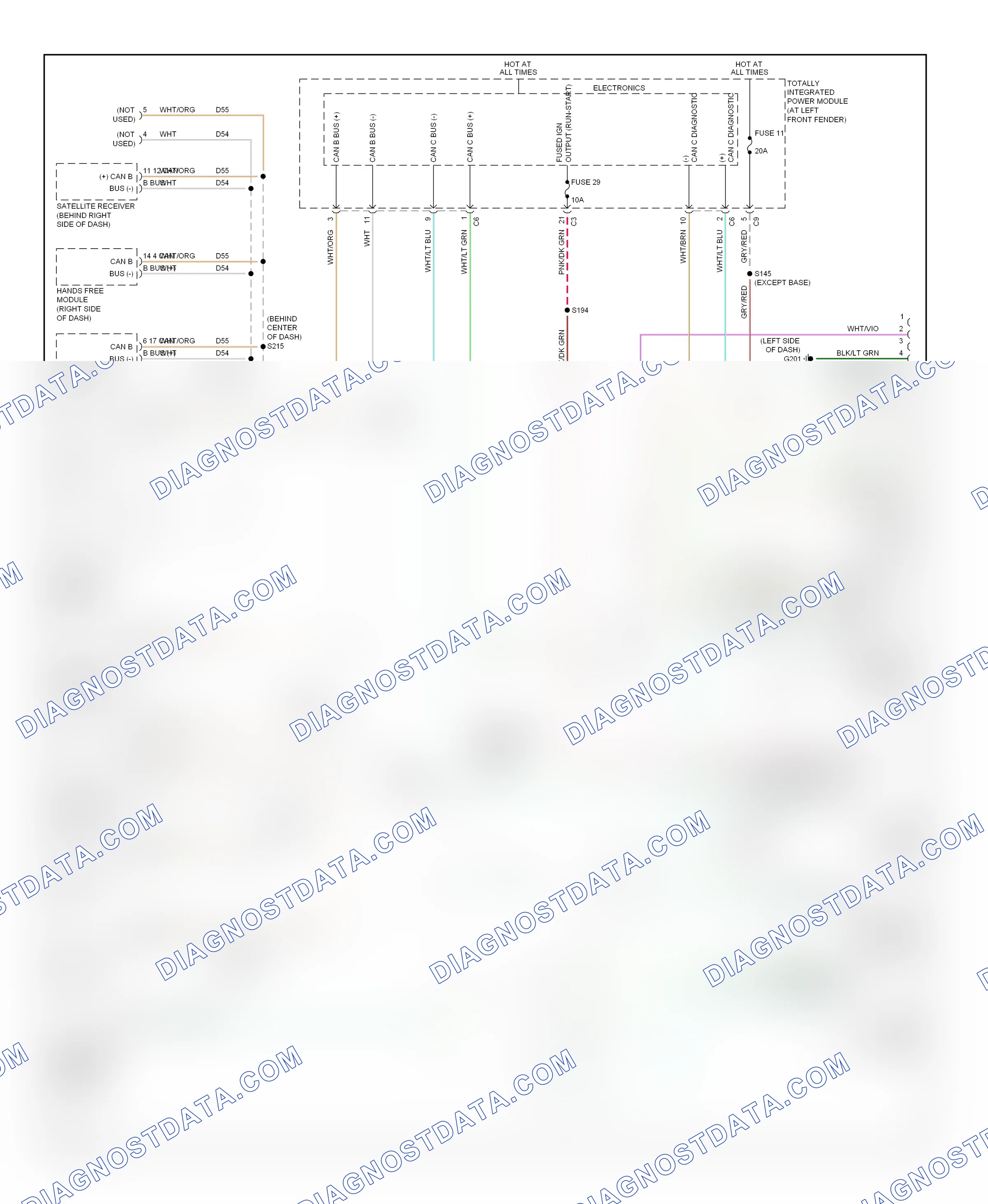 Computer data lines — Computer data lines circuit — Computer data lines circuit. Dodge Cab & Chassis R3500  (1996-2006)