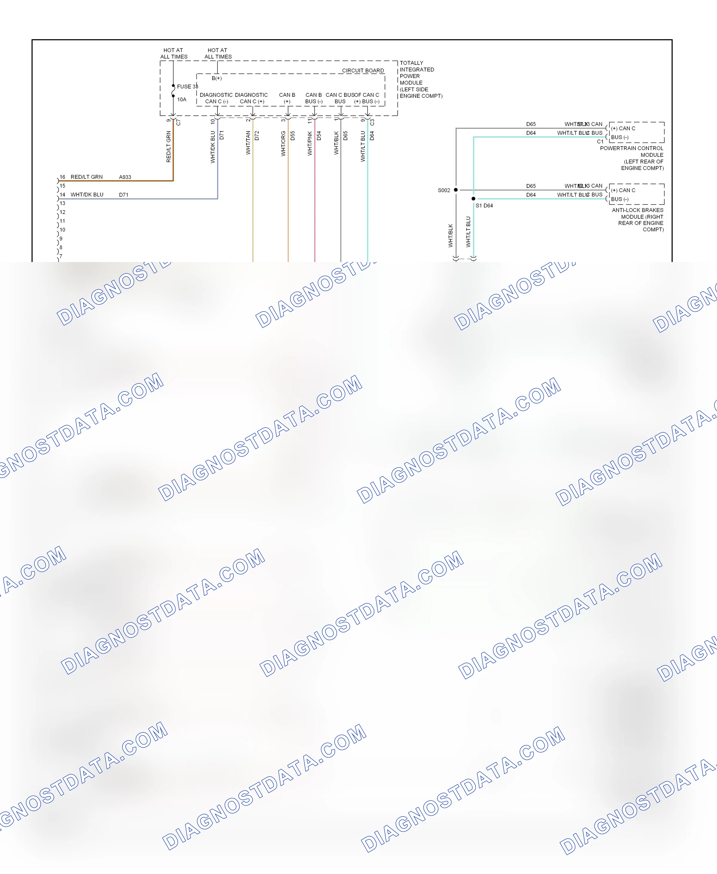 Computer data lines — Computer data lines circuit — Computer data lines circuit. Dodge Caliber I facelift (2009-2013)