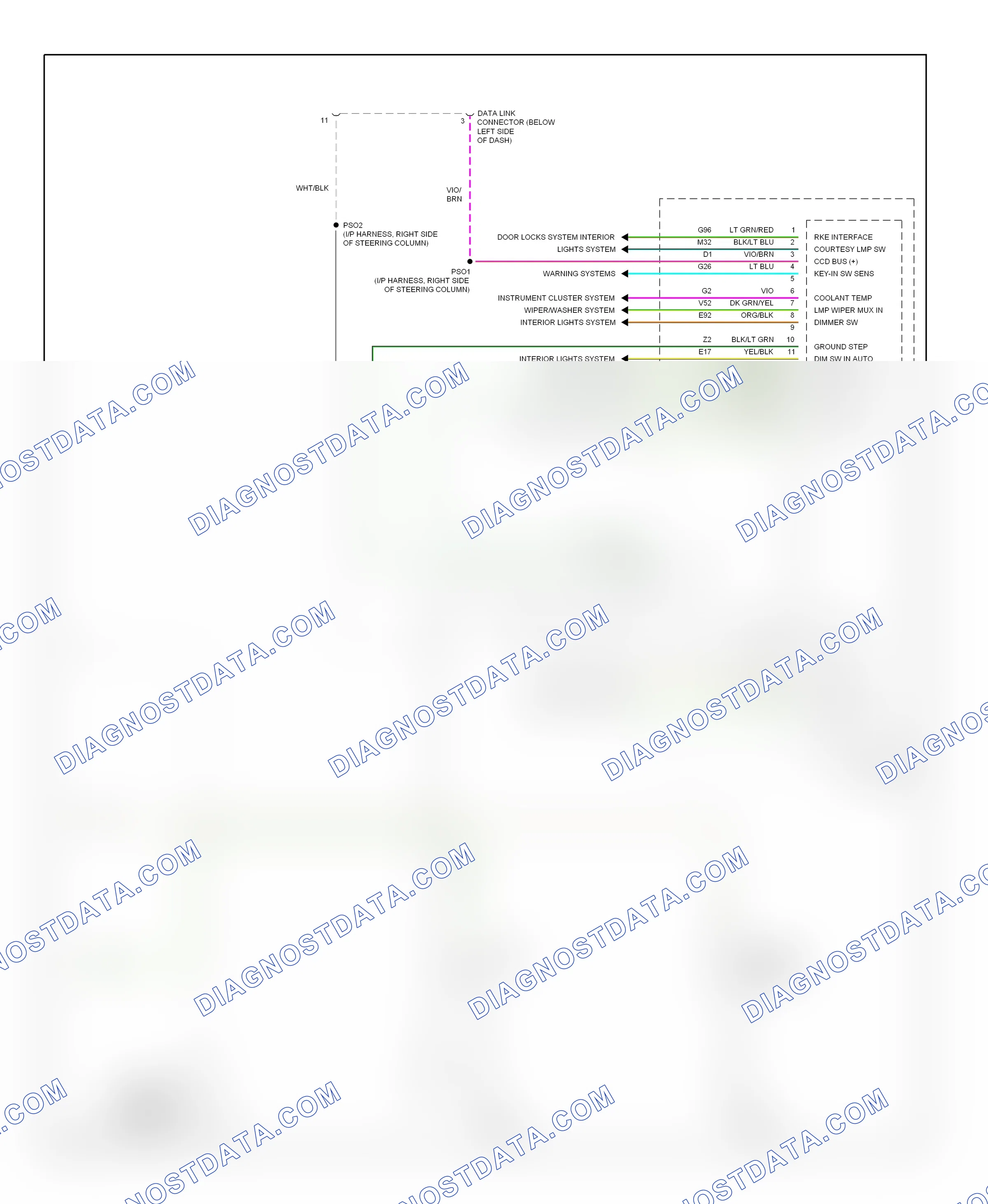 Body computer — Body computer circuits — Body computer circuits (2 of 2). Dodge Caravan III (1995-2000)