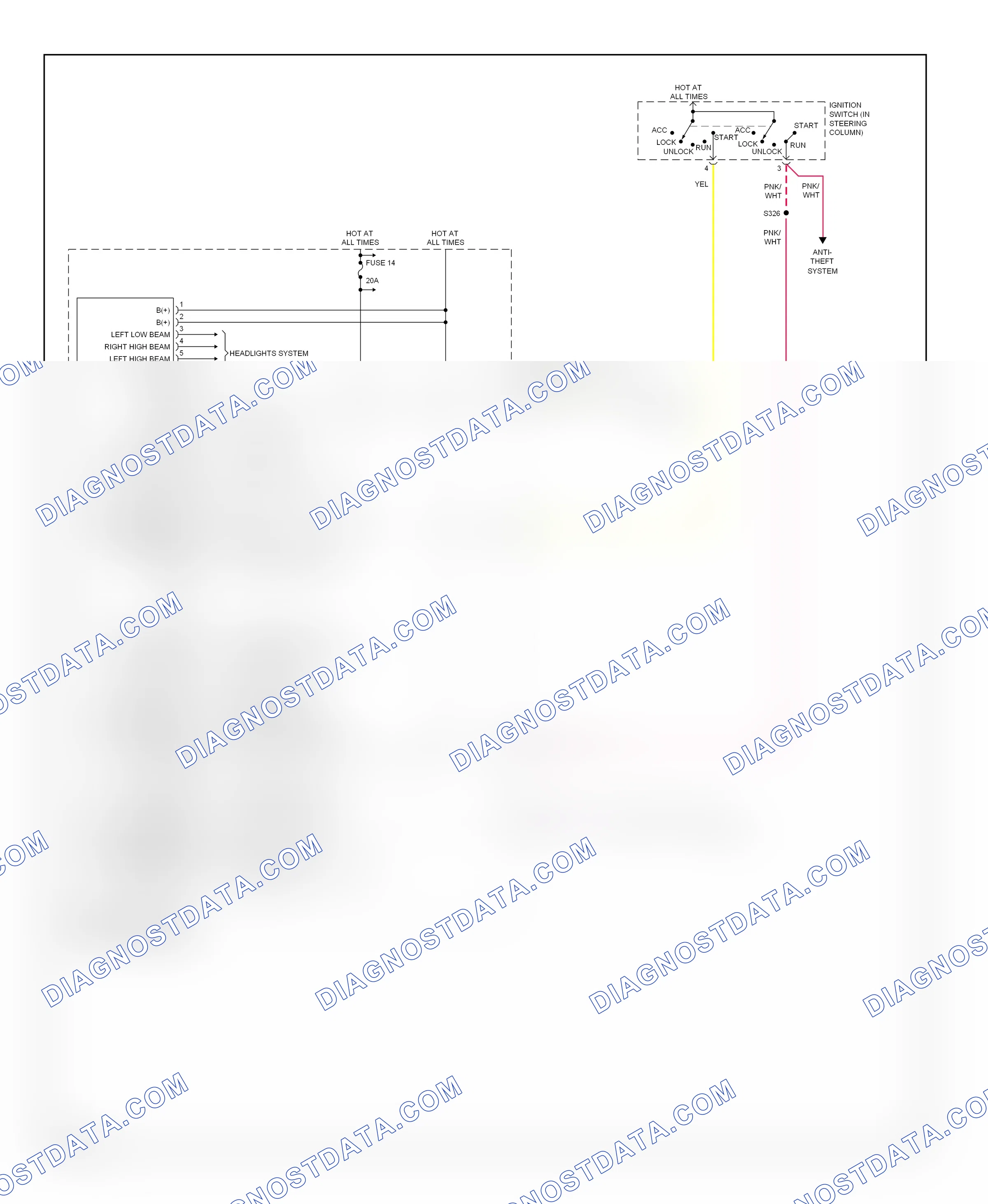 Body control modules — Front controller circuit — Front controller circuit. Dodge Caravan IV (2000-2007)