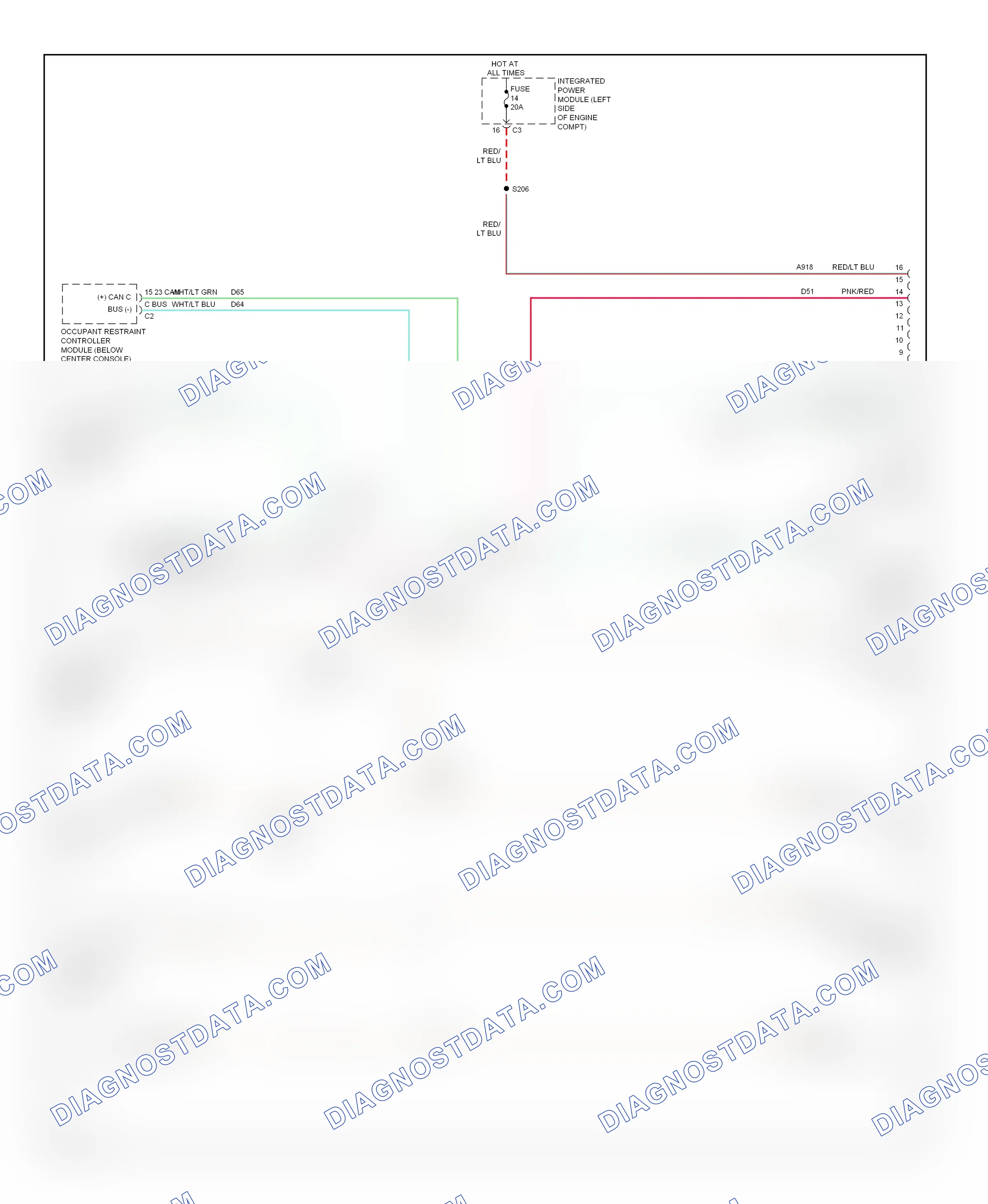 Computer data lines — Computer data lines circuit — Computer data lines circuit. Dodge Dakota III facelift (2007-2011)