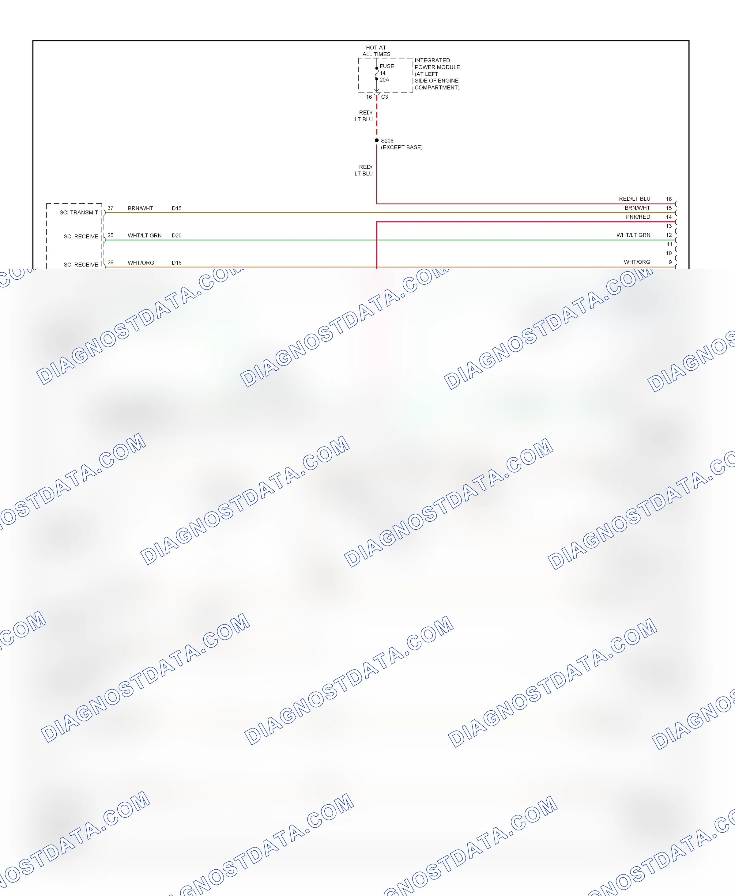 Computer data lines — Computer data lines circuit — Computer data lines circuit. Dodge Dakota III (2004-2007)