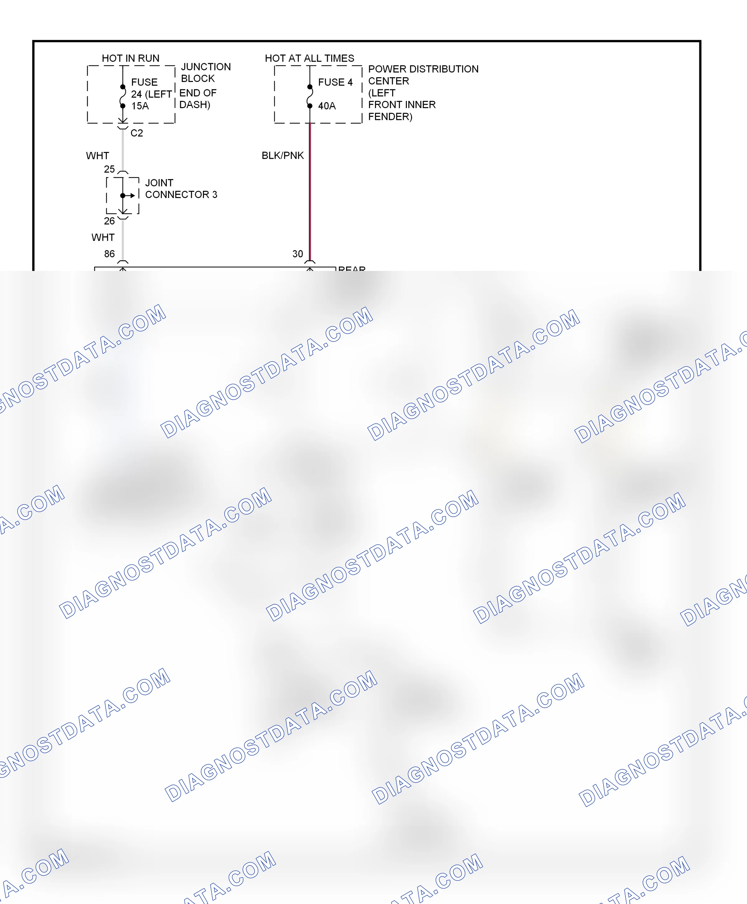 Defoggers — Defogger circuit — Defogger circuit. Dodge Durango I (1997-2003)