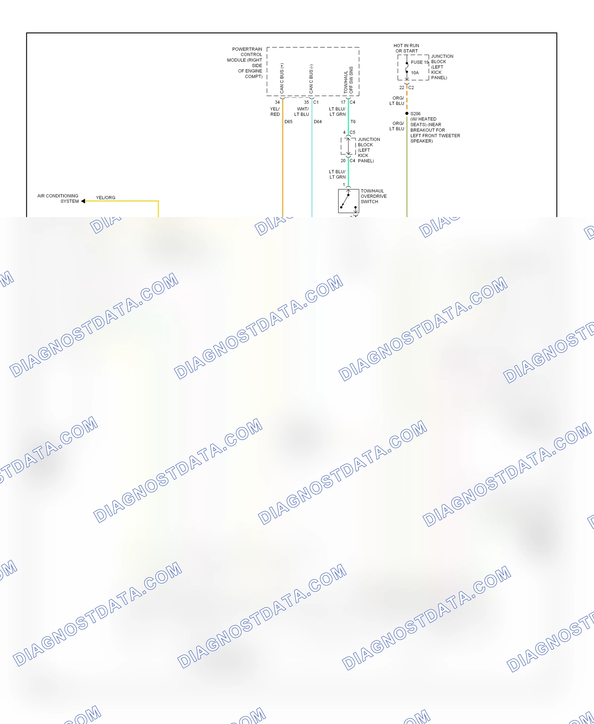 Transmission — Transfer case circuit — Transfer case circuit. Dodge Durango II facelift (2006-2009)