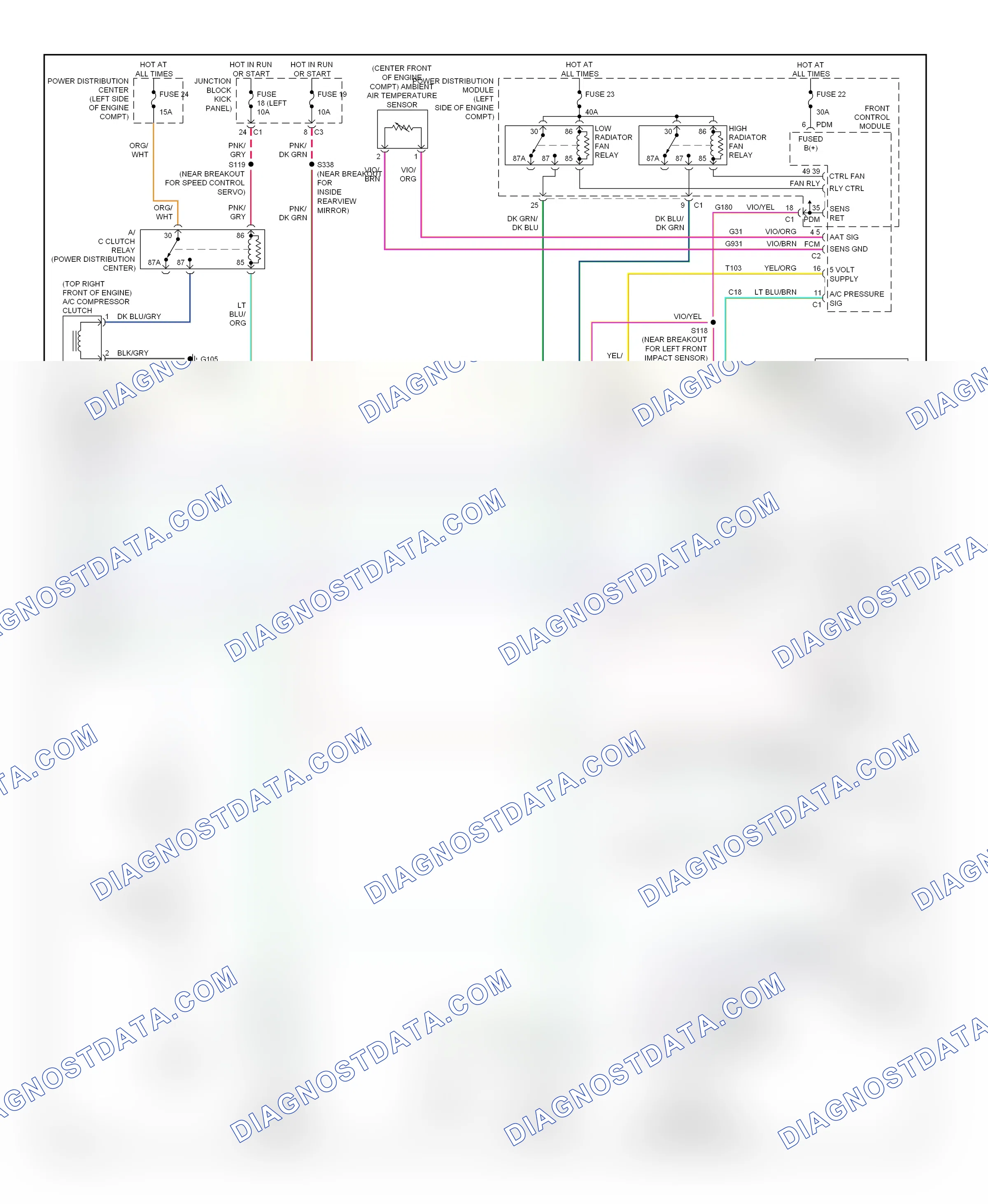 Air conditioning — Automatic a/c circuit — Automatic a/c circuit (2 of 2). Dodge Durango II (2003-2006)