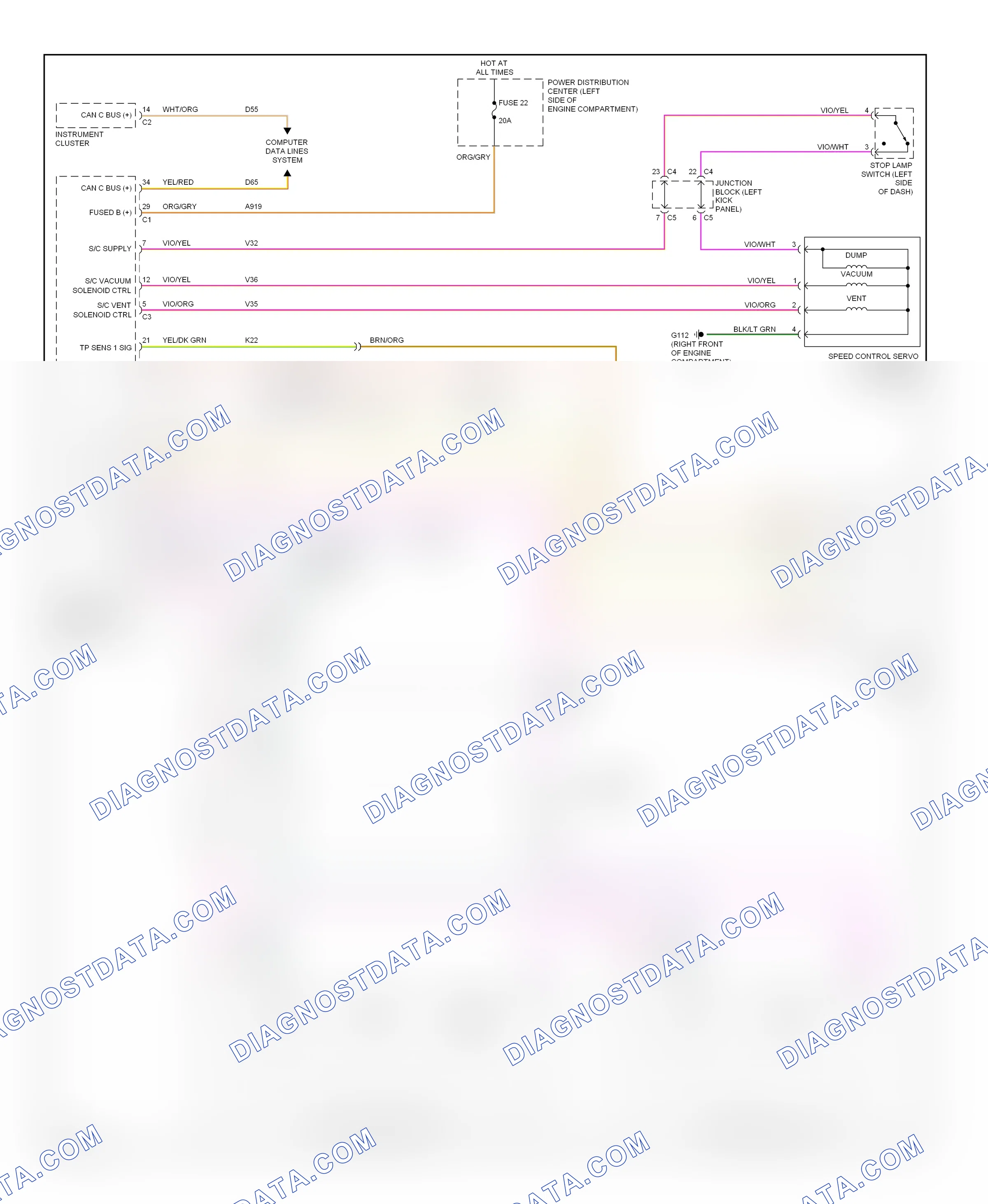 Cruise control — Cruise control circuit — Cruise control circuit. Dodge Durango II (2003-2006)