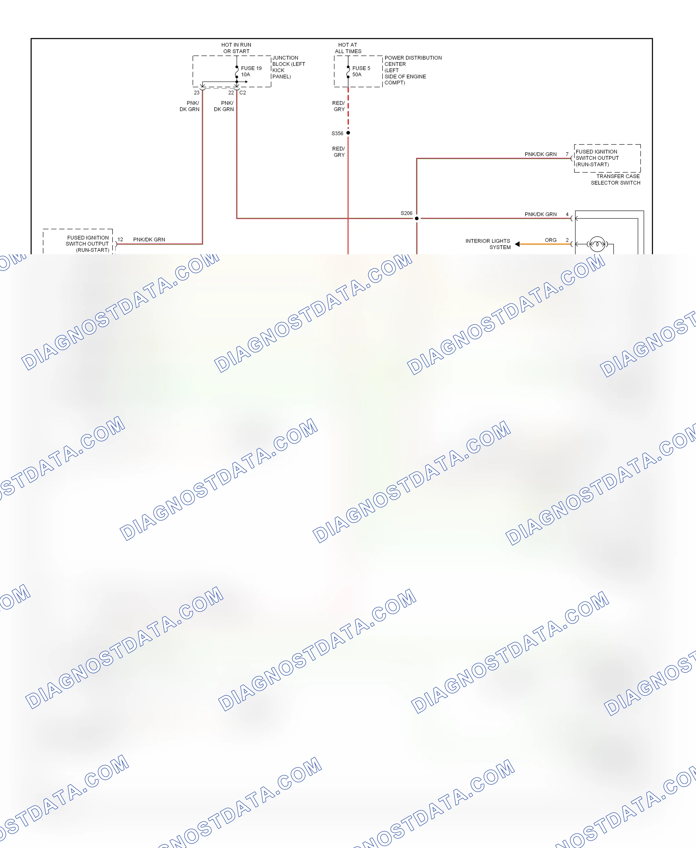 Power seats — Heated seats circuit — Heated seats circuit. Dodge Durango II (2003-2006)