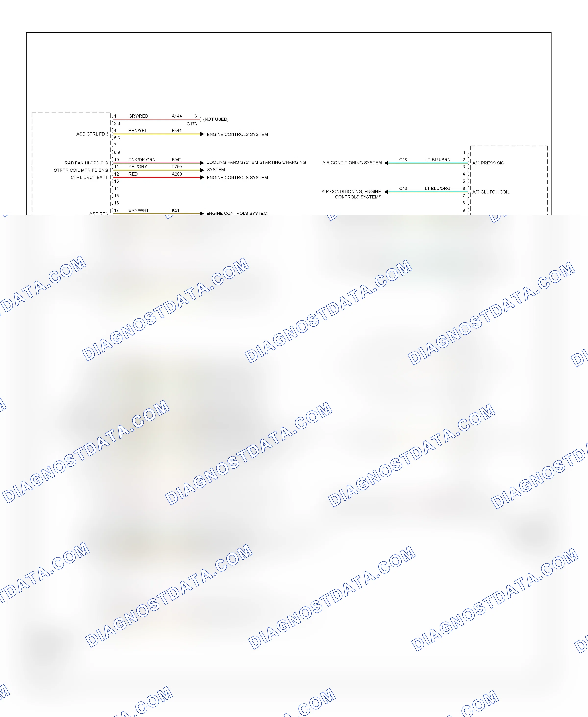 Body control modules — Body control modules circuit — Body control modules circuit (2 of 2). Dodge Durango III (2010-2013)