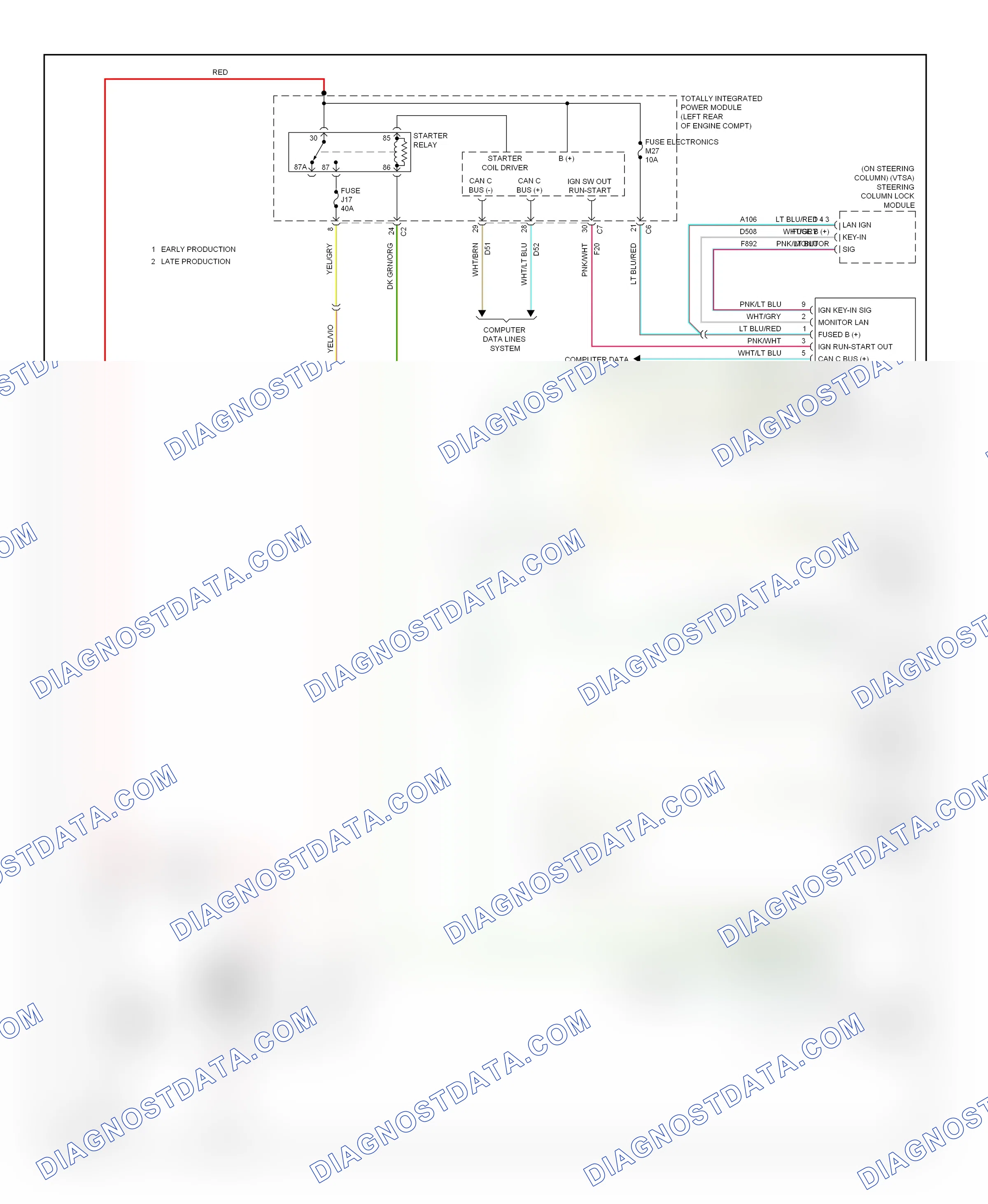 Starting/charging — Starting circuit — Starting circuit. Dodge Journey I (2007-2011)