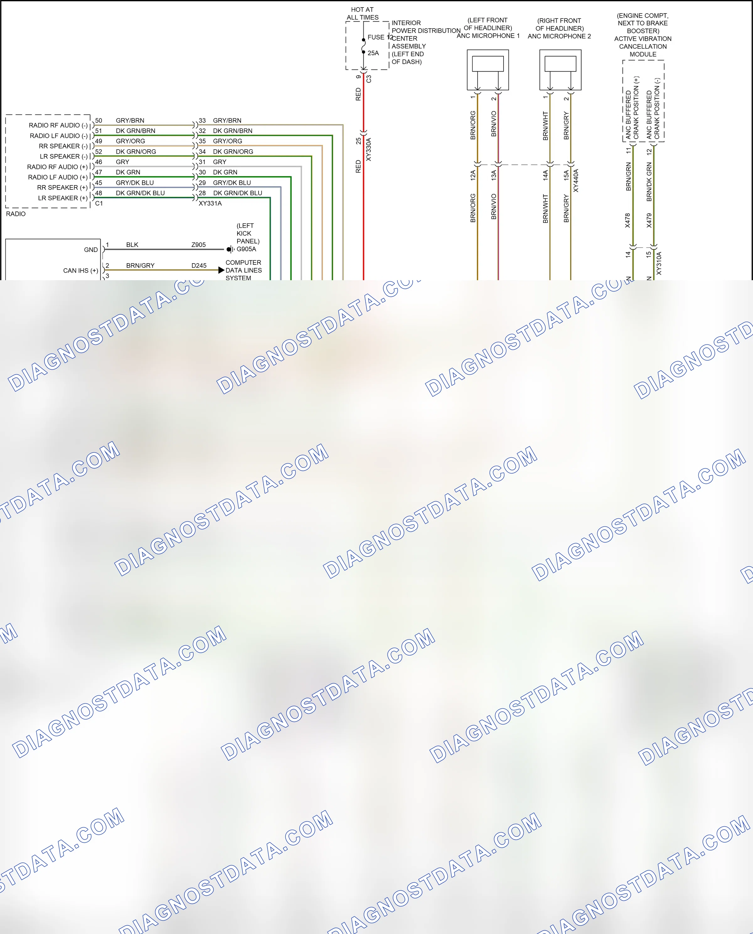 Radio — Active noise control circuit — Active noise control circuit. Dodge Ram V (2018-2024)