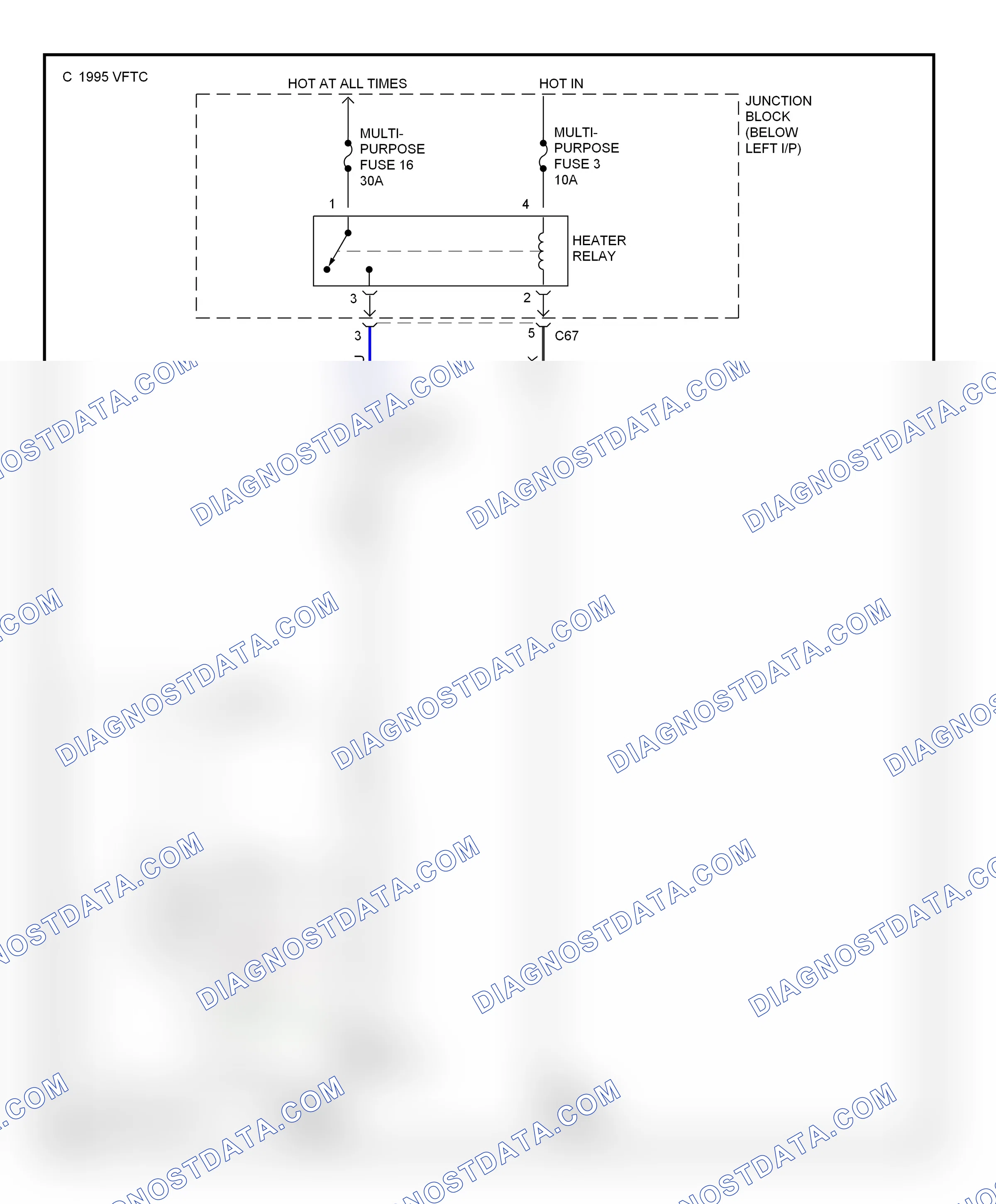 Air conditioning — Heater circuit — Heater circuit. Eagle Summit I (1989-1996)