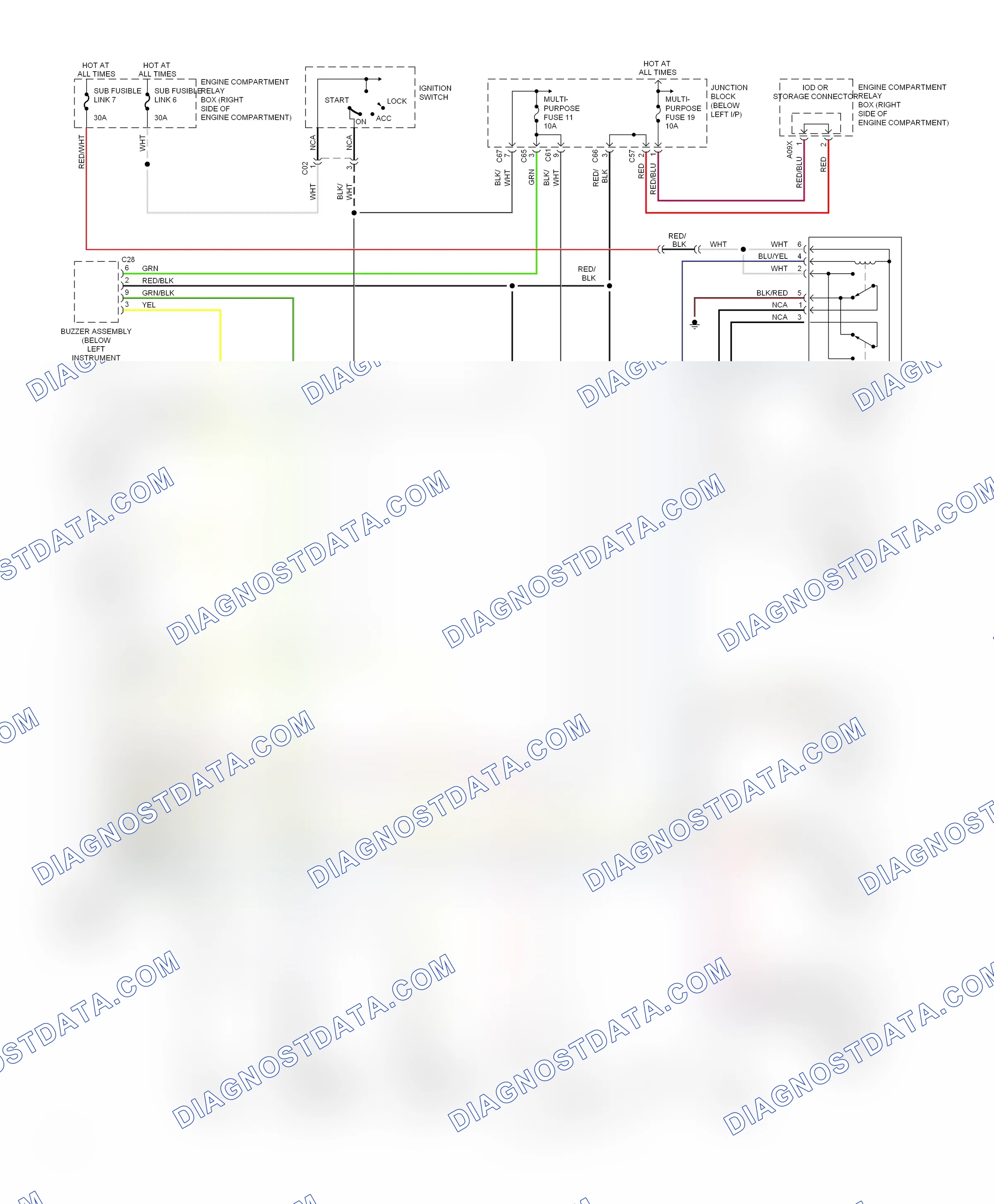 Passive restraints — Passive restraint circuit — Passive restraint circuit. Eagle Summit I (1989-1996)
