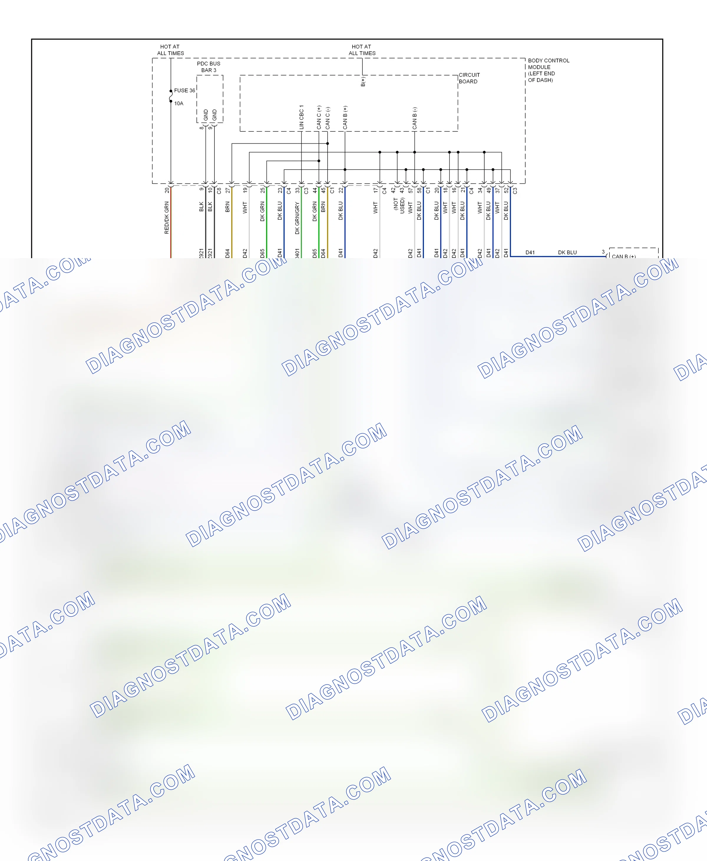 Computer data lines — Computer data lines circuit — Computer data lines circuit. FIAT 500 II (2007-2015)