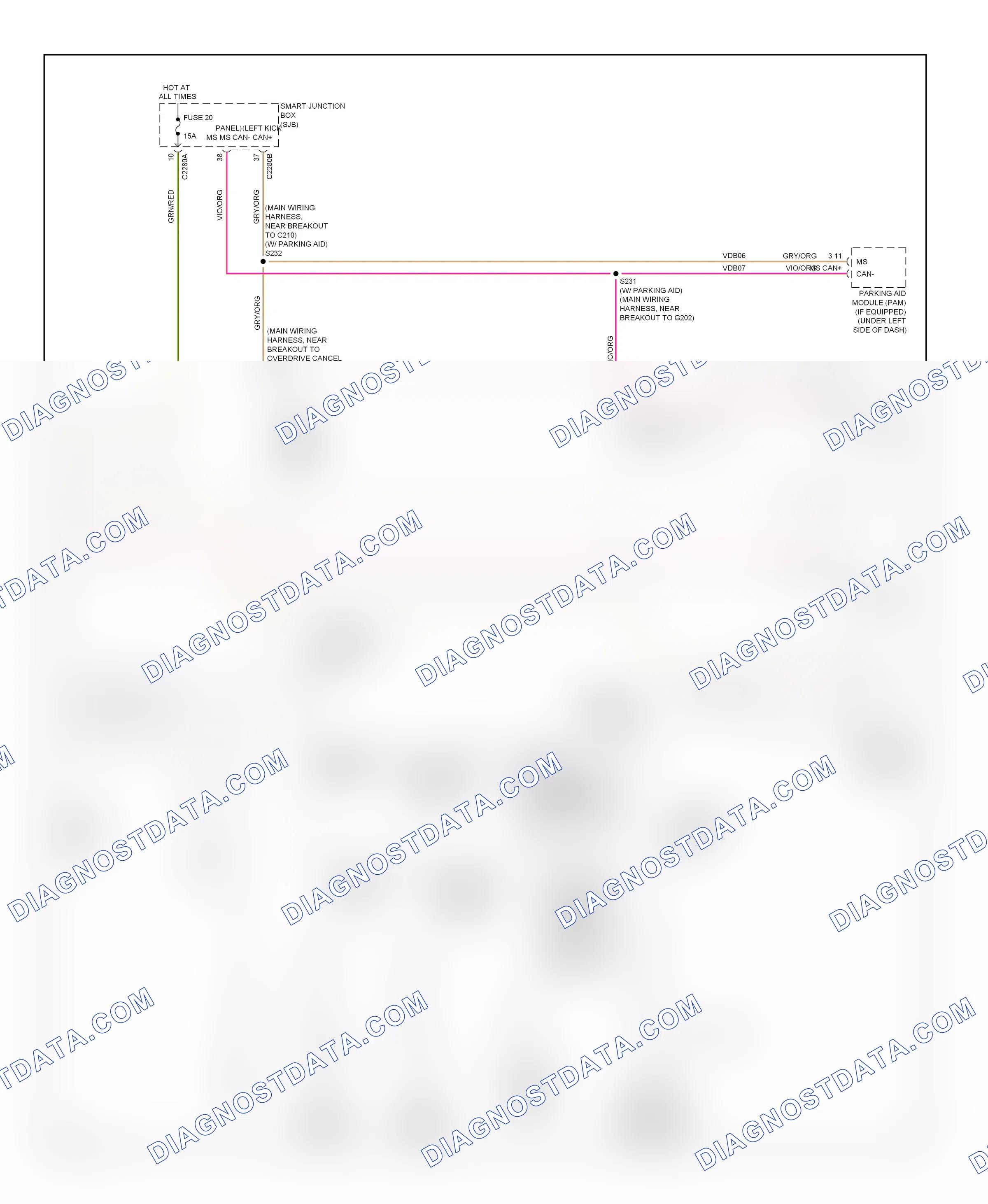 Computer data lines — Computer data lines circuit, without stripped chassis — Computer data lines circuit, without stripped chassis. Ford Econoline E150  (1997-2012)
