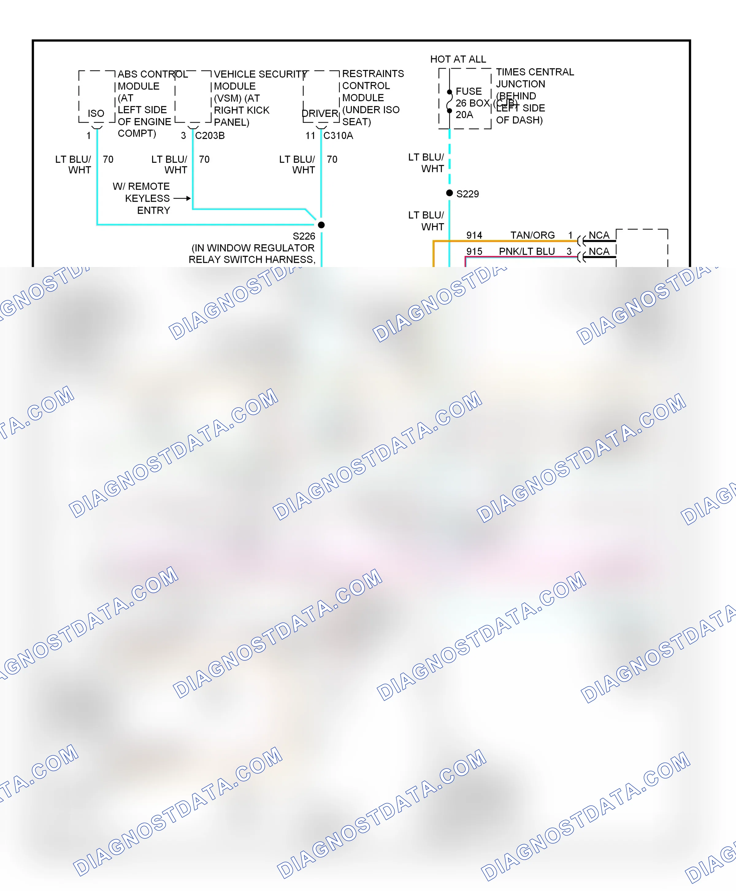 Computer data lines — Computer data lines circuit — Computer data lines circuit. Ford Econoline E150  (1997-2012)