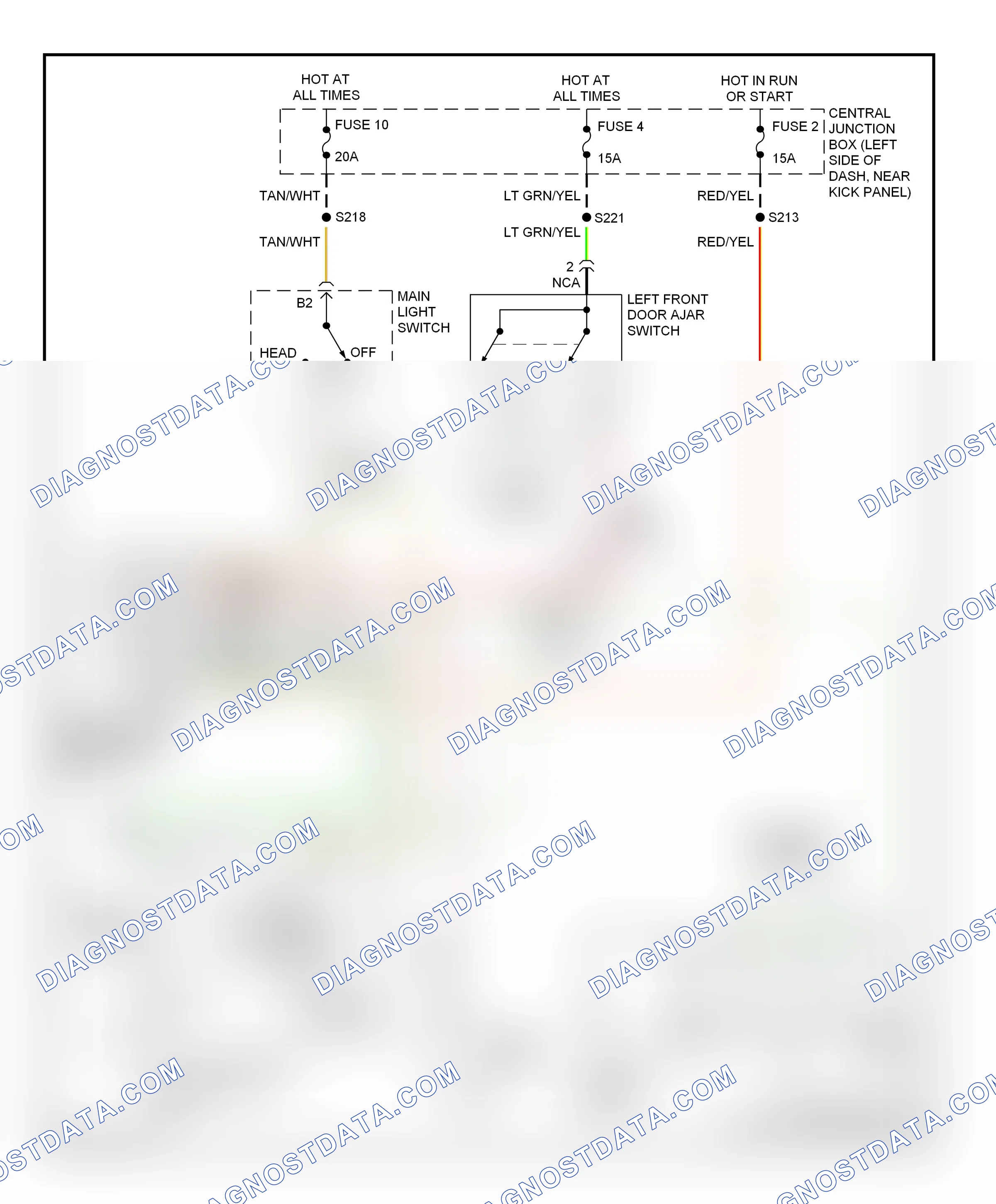 Warning systems — Warning system circuits — Warning system circuits. Ford Econoline E150  (1997-2012)