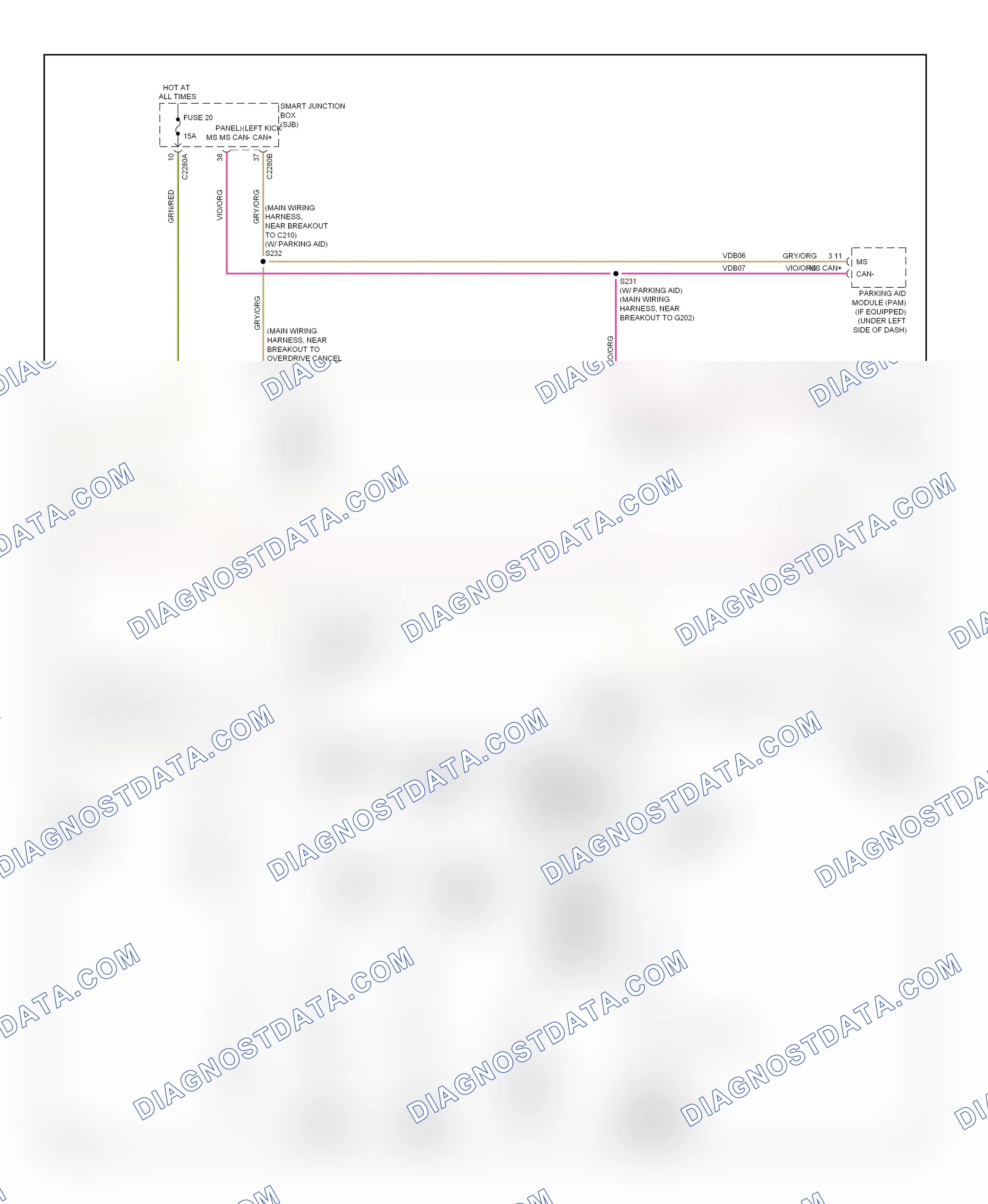 Computer data lines — Computer data lines circuit, without stripped chassis — Computer data lines circuit, without stripped chassis. Ford Econoline E250  (1997-2012)