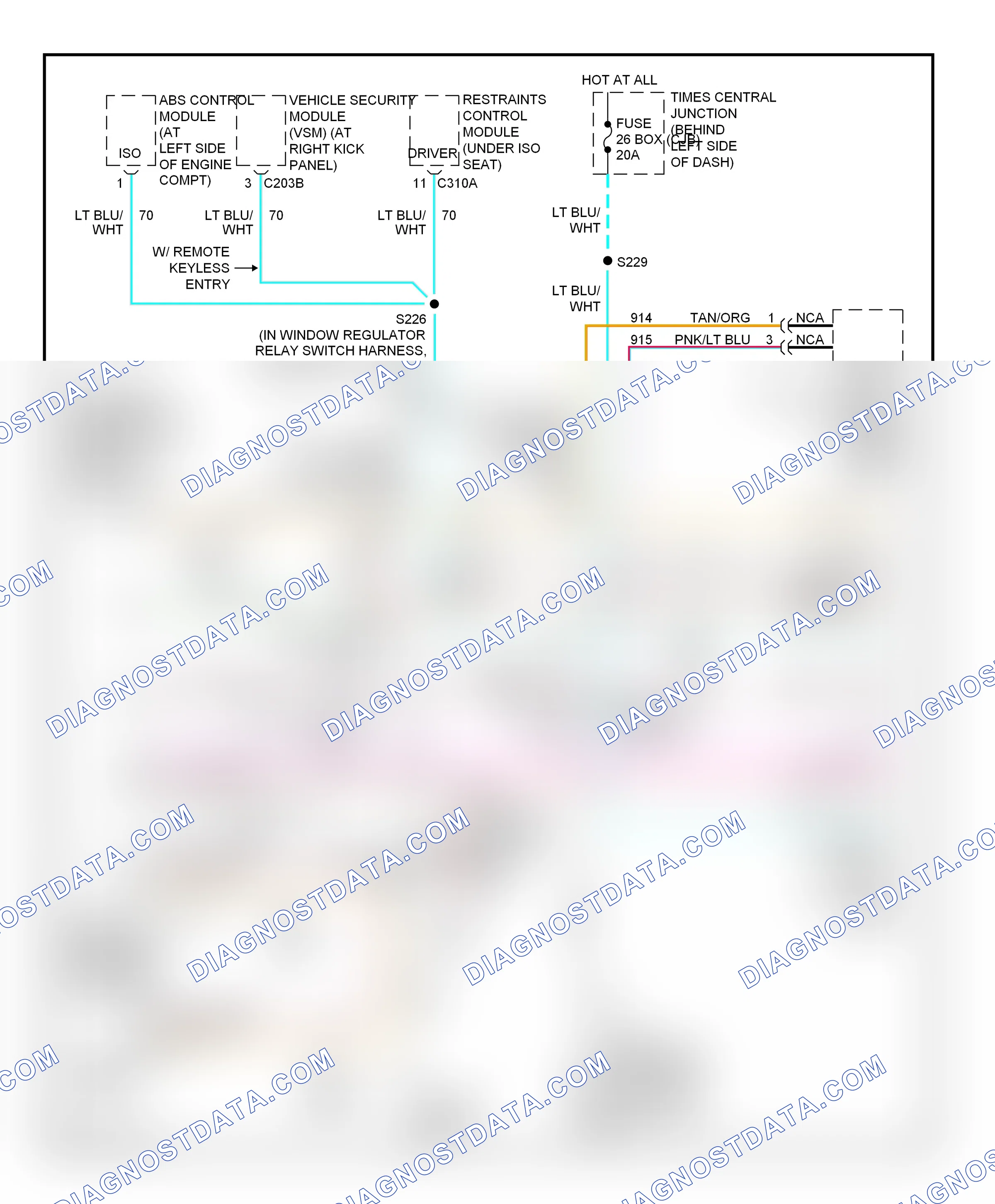 Computer data lines — Computer data lines circuit — Computer data lines circuit. Ford Econoline E250  (1997-2012)