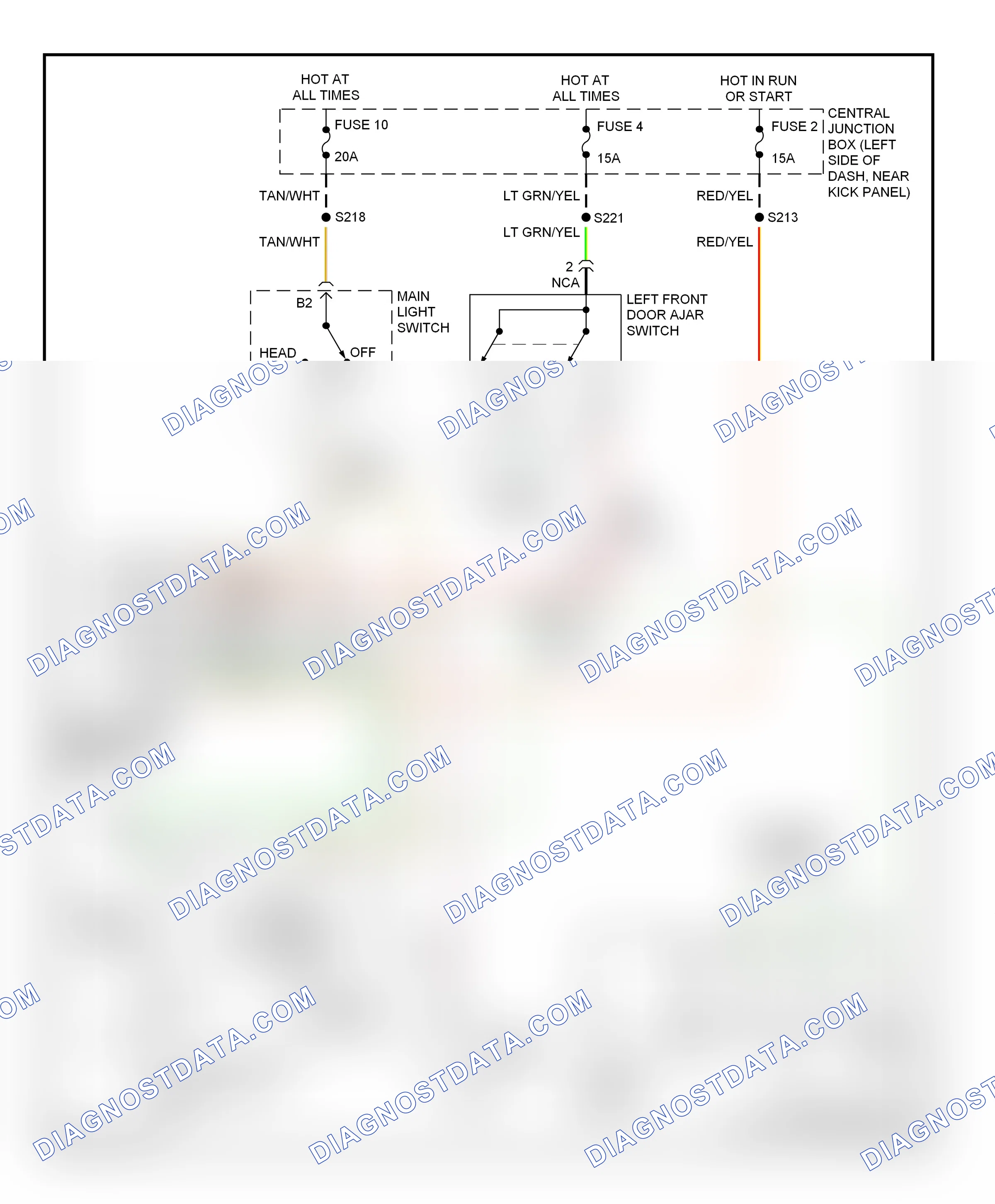 Warning systems — Warning system circuits — Warning system circuits. Ford Econoline E250  (1997-2012)