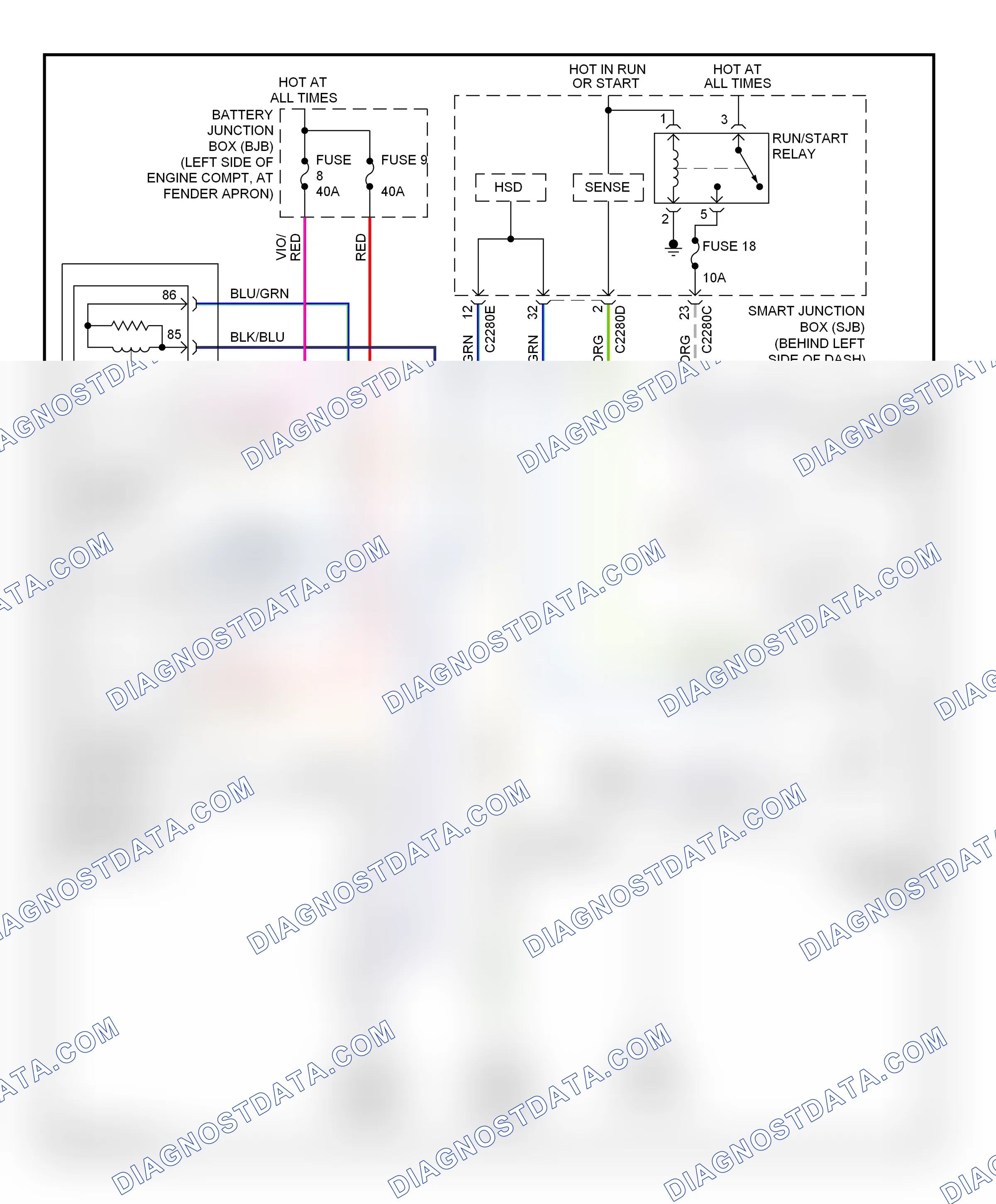 Defoggers — Heated windshield circuit — Heated windshield circuit. Ford Explorer IV (2005-2010)