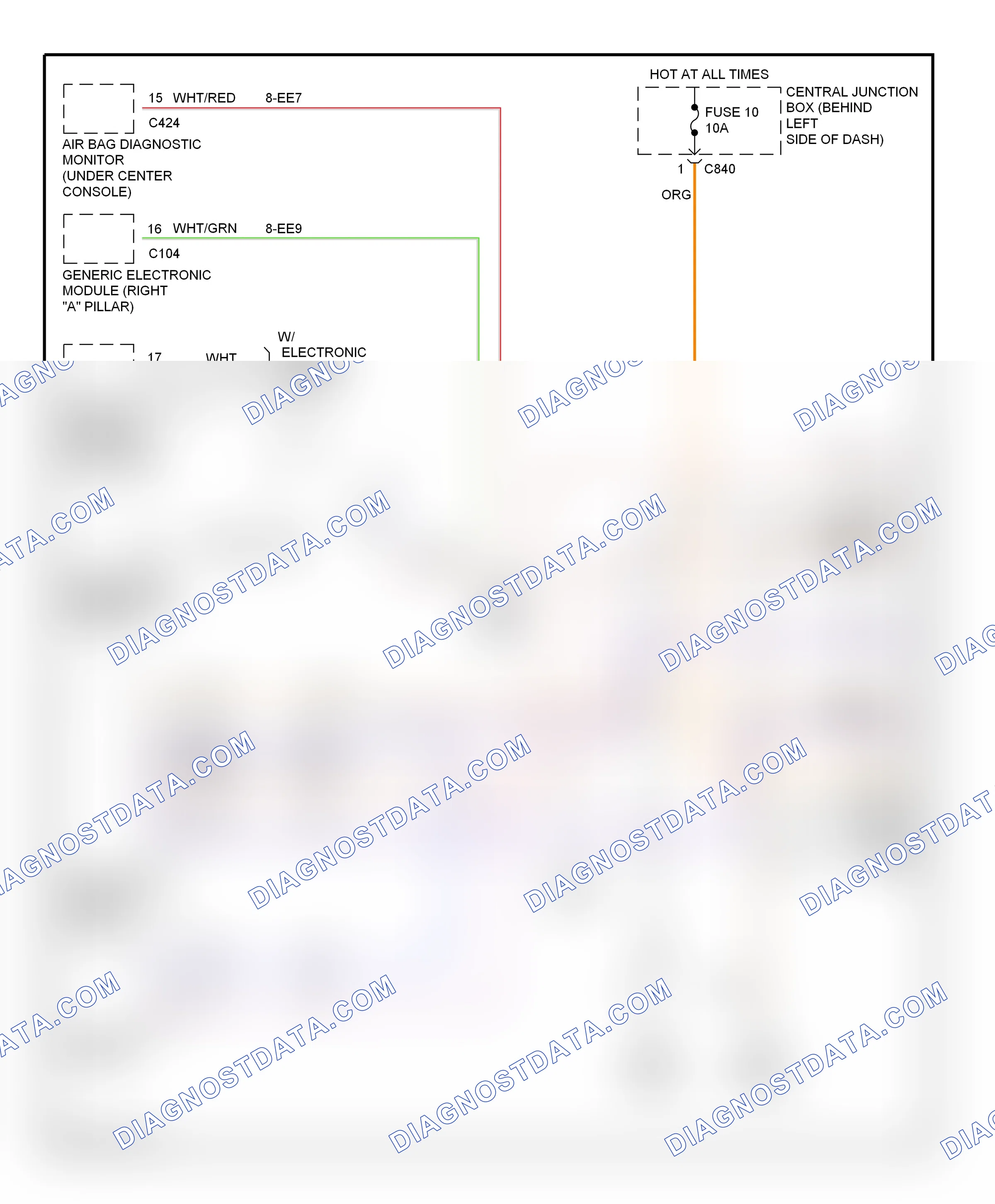 Computer data lines — Computer data lines, without traction control — Computer data lines, without traction control. Ford Focus I (1998-2004)