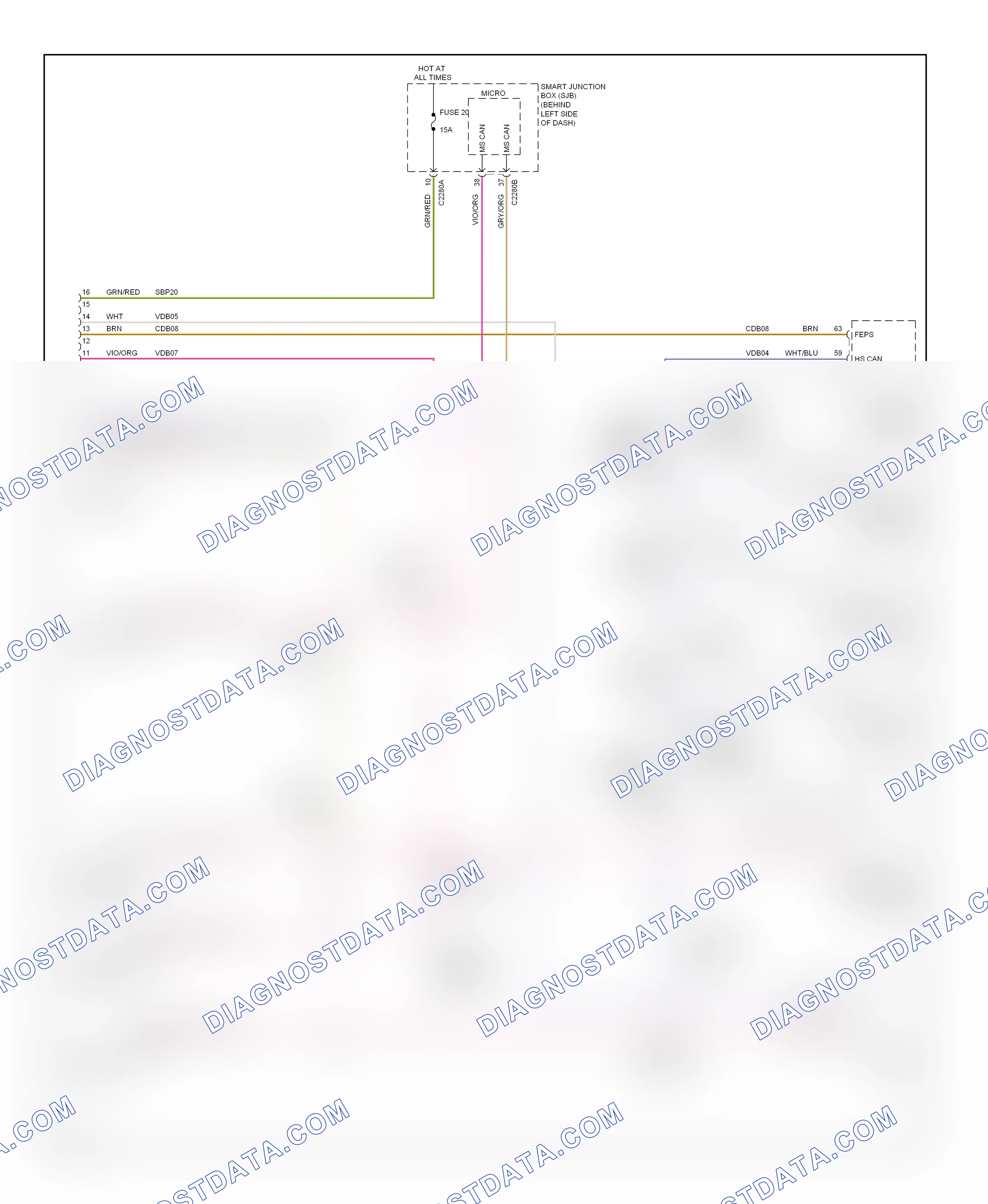 Computer data lines — Computer data lines circuit — Computer data lines circuit. Ford Focus II facelift (2007-2011)