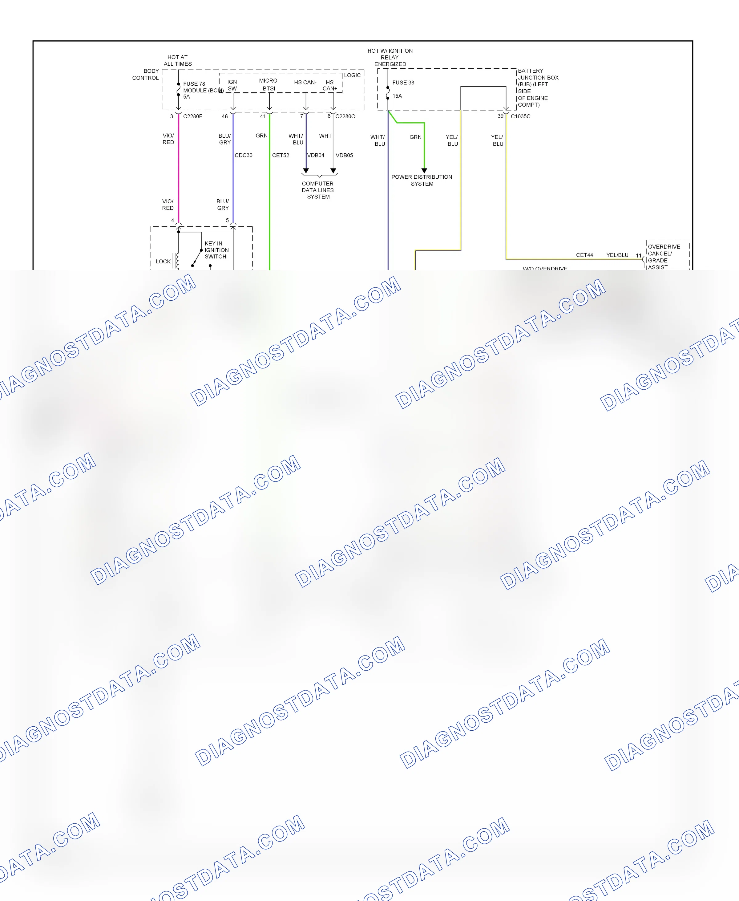 Shift interlock — Shift interlock circuit, except electric — Shift interlock circuit, except electric. Ford Focus III (2011-2015)