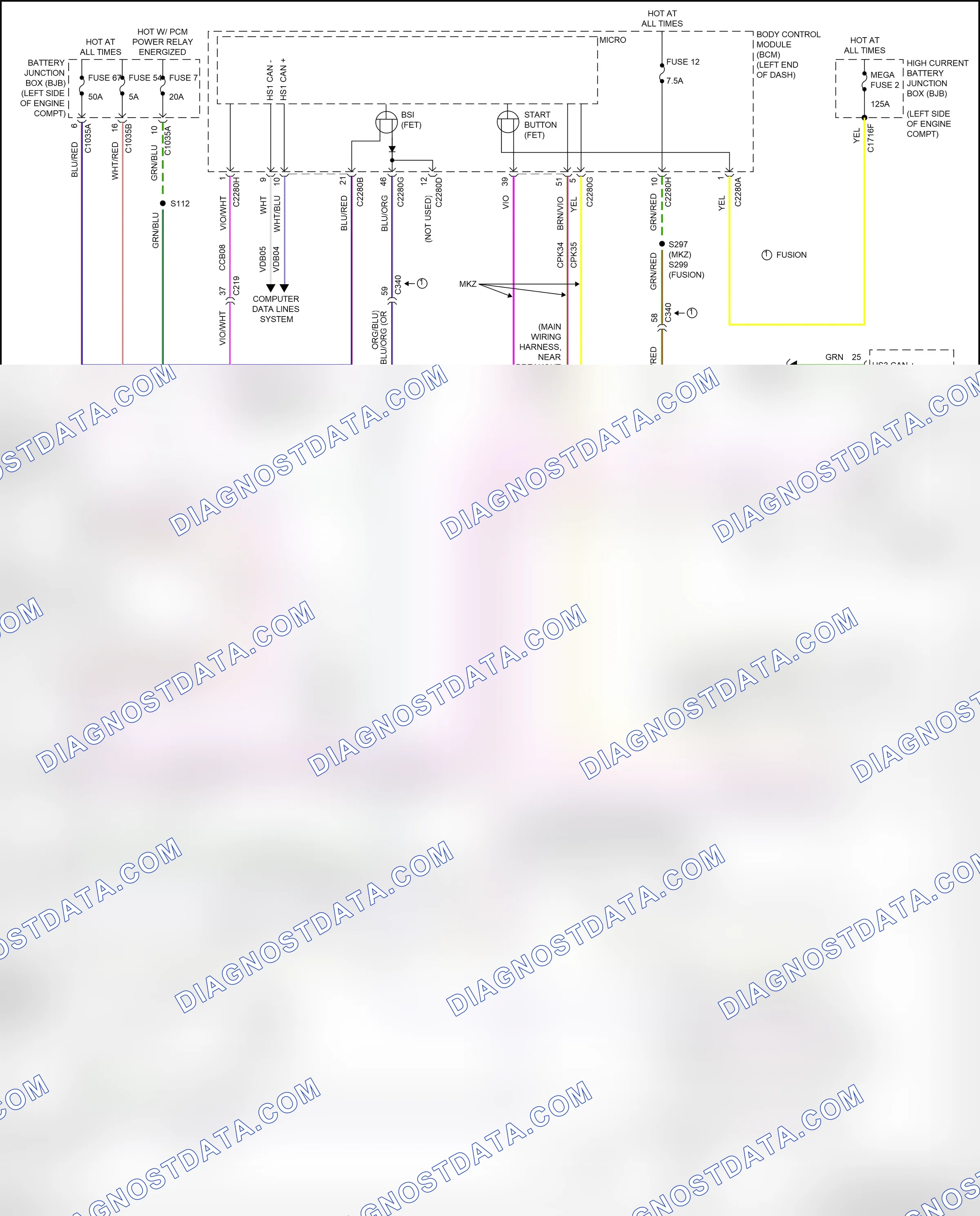 Shift interlock — Shift interlock circuit, except hybrid — Shift interlock circuit, except hybrid. Ford Mondeo V (2014-2019)