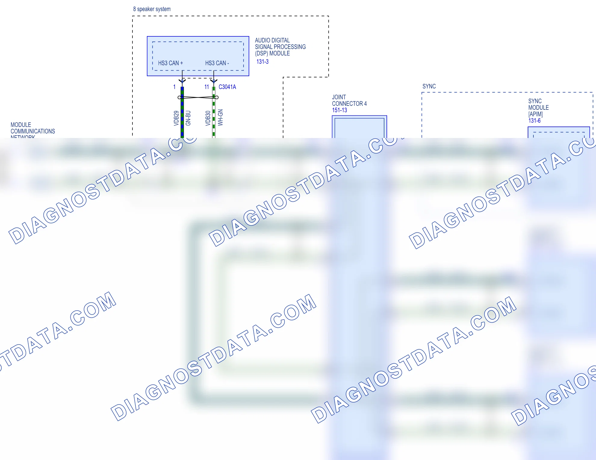 Module Communications Network — Module Communications Network, Diagram 6 of 10. Ford Ranger T6 (2011-2015)