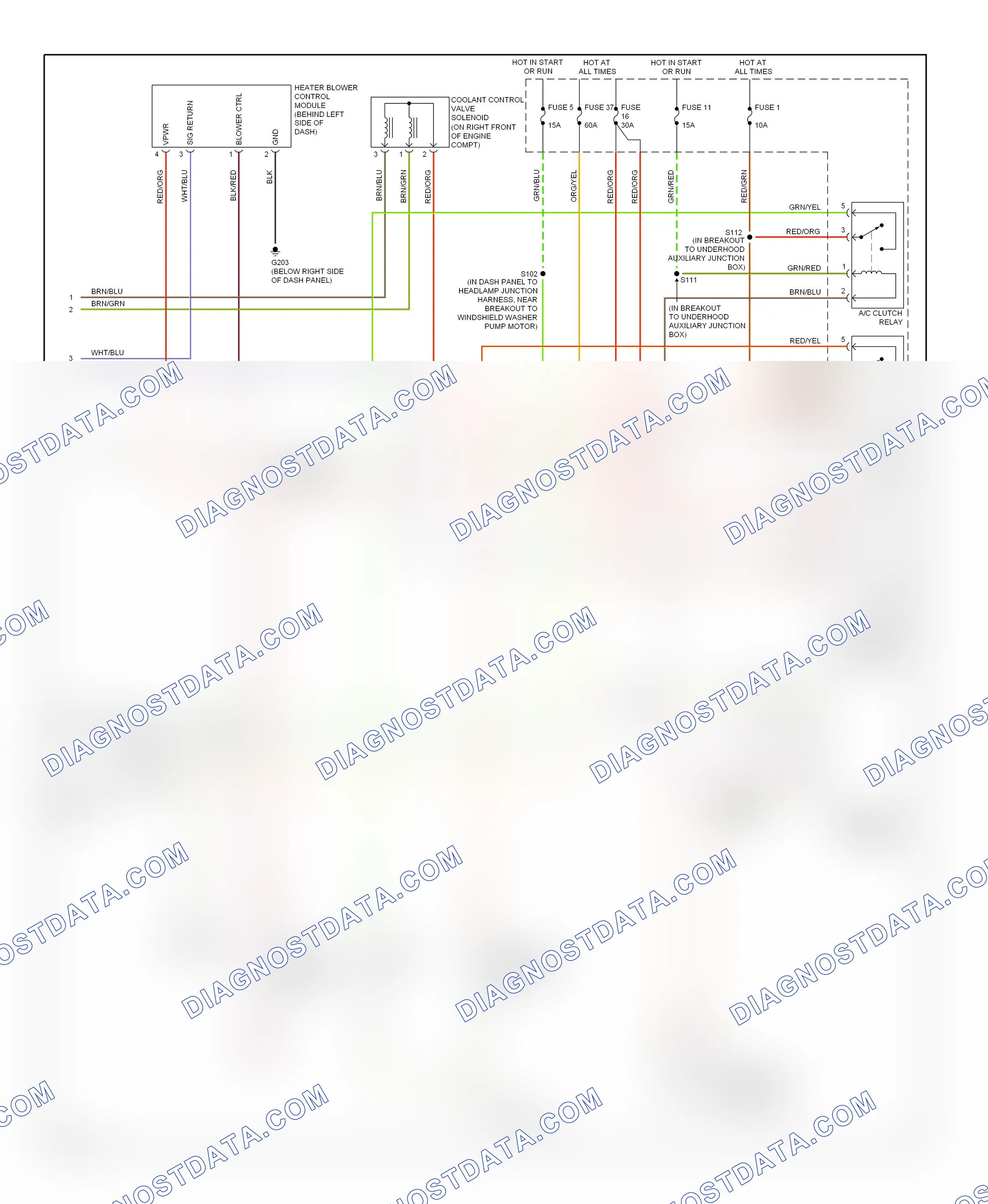 Air conditioning — Automatic a/c circuit — Automatic a/c circuit (2 of 2). Ford Thunderbird XI (2000-2005)