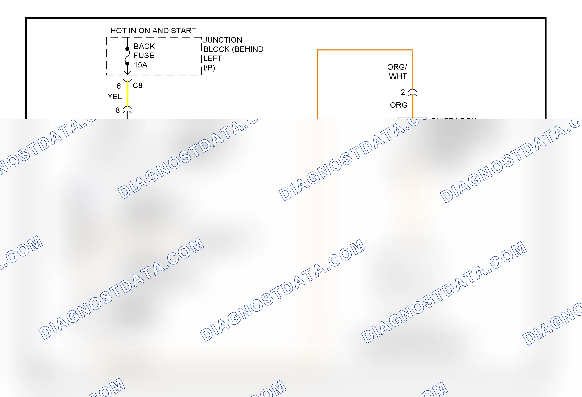 Shift interlocks — Shift interlock circuit — Shift interlock circuit. Geo Metro I (1989-1997)
