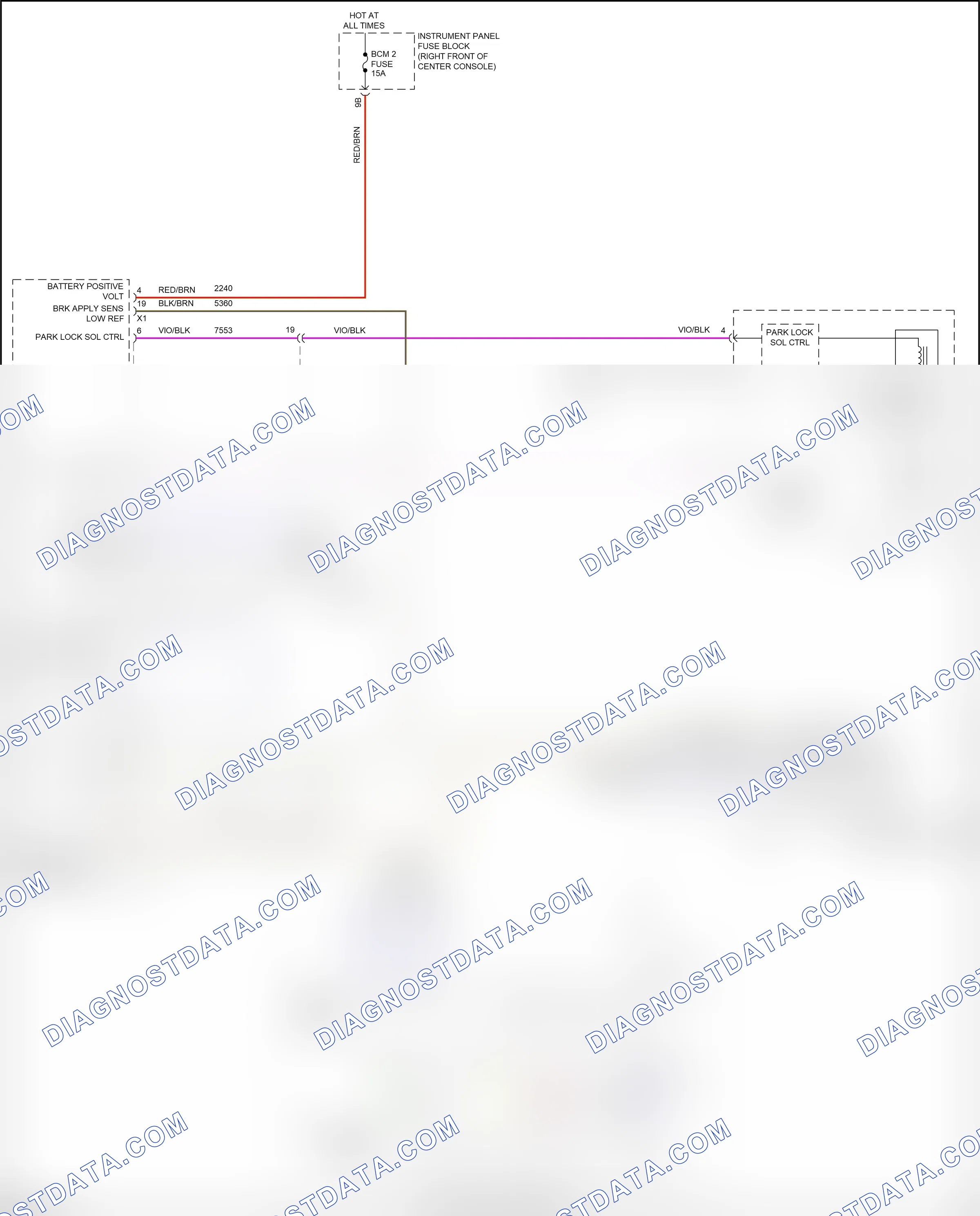 Shift interlock — Shift interlock circuit — Shift interlock circuit. GMC Acadia II (2016-2019)