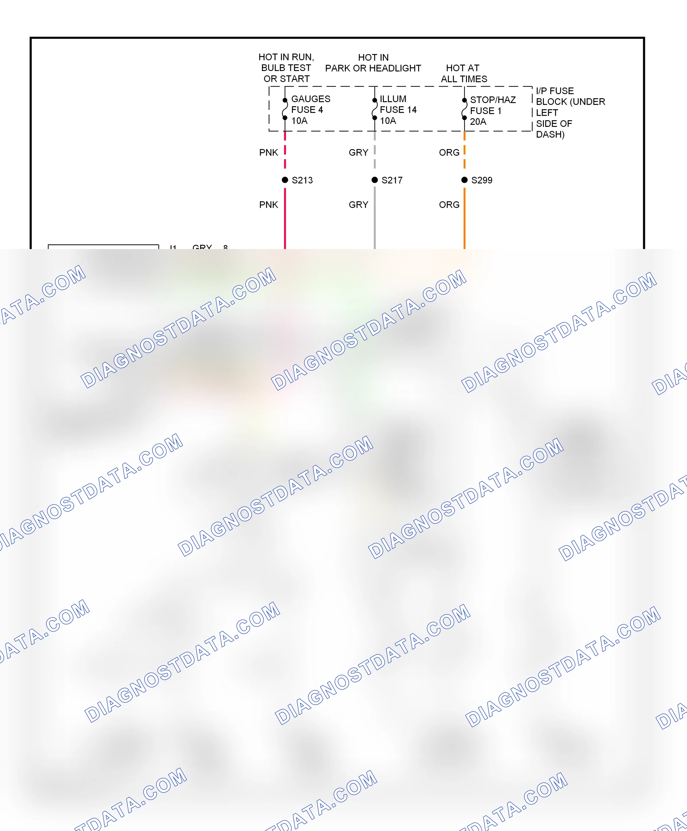 Warning systems — Warning system circuits — Warning system circuits. GMC Cab & Chassis C3500  (1985-2000)