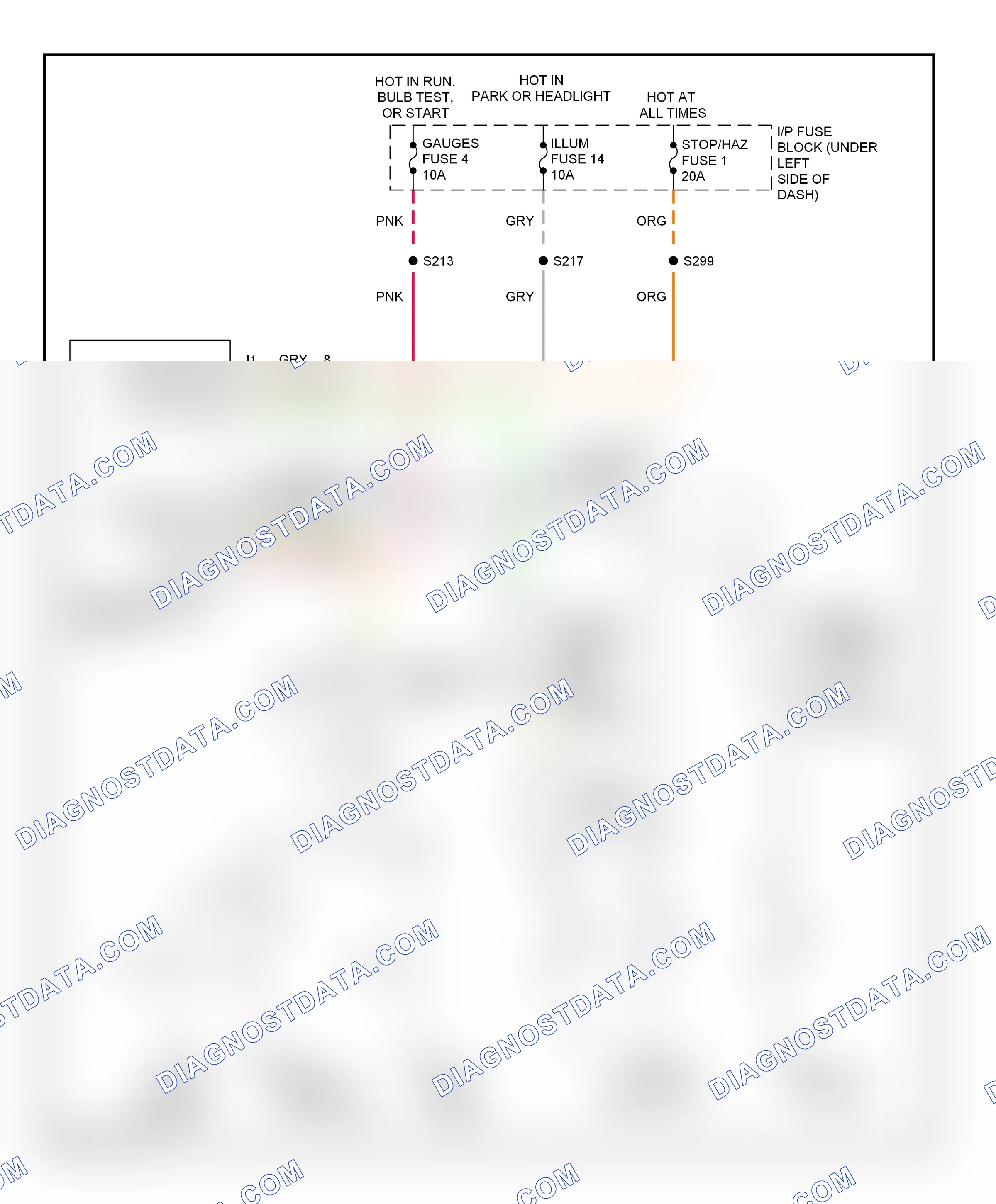 Warning systems — Warning system circuits, base — Warning system circuits, base. GMC Pickup K3500  (1985-2000)