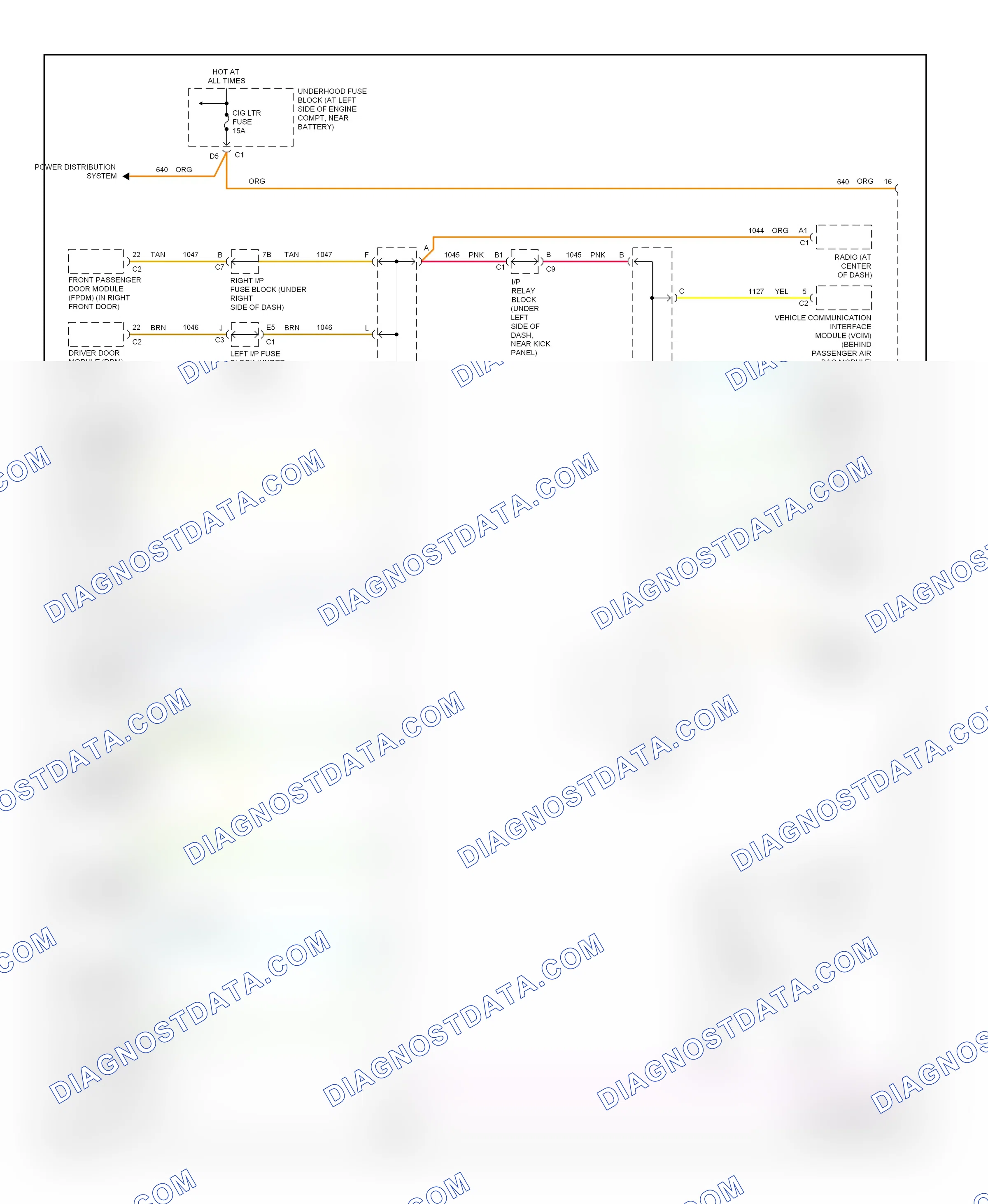 Computer data lines — Computer data lines circuit, base & up-level — Computer data lines circuit, base & up-level. GMC Sierra 2500  (2000-2004)