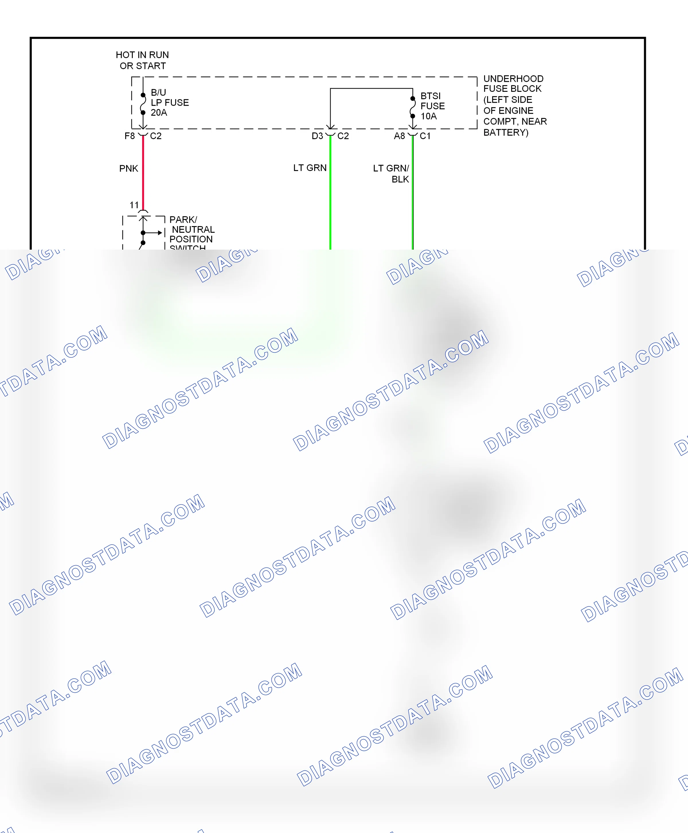 Shift interlock — Shift interlock circuit — Shift interlock circuit. GMC Sierra 2500  (2000-2004)