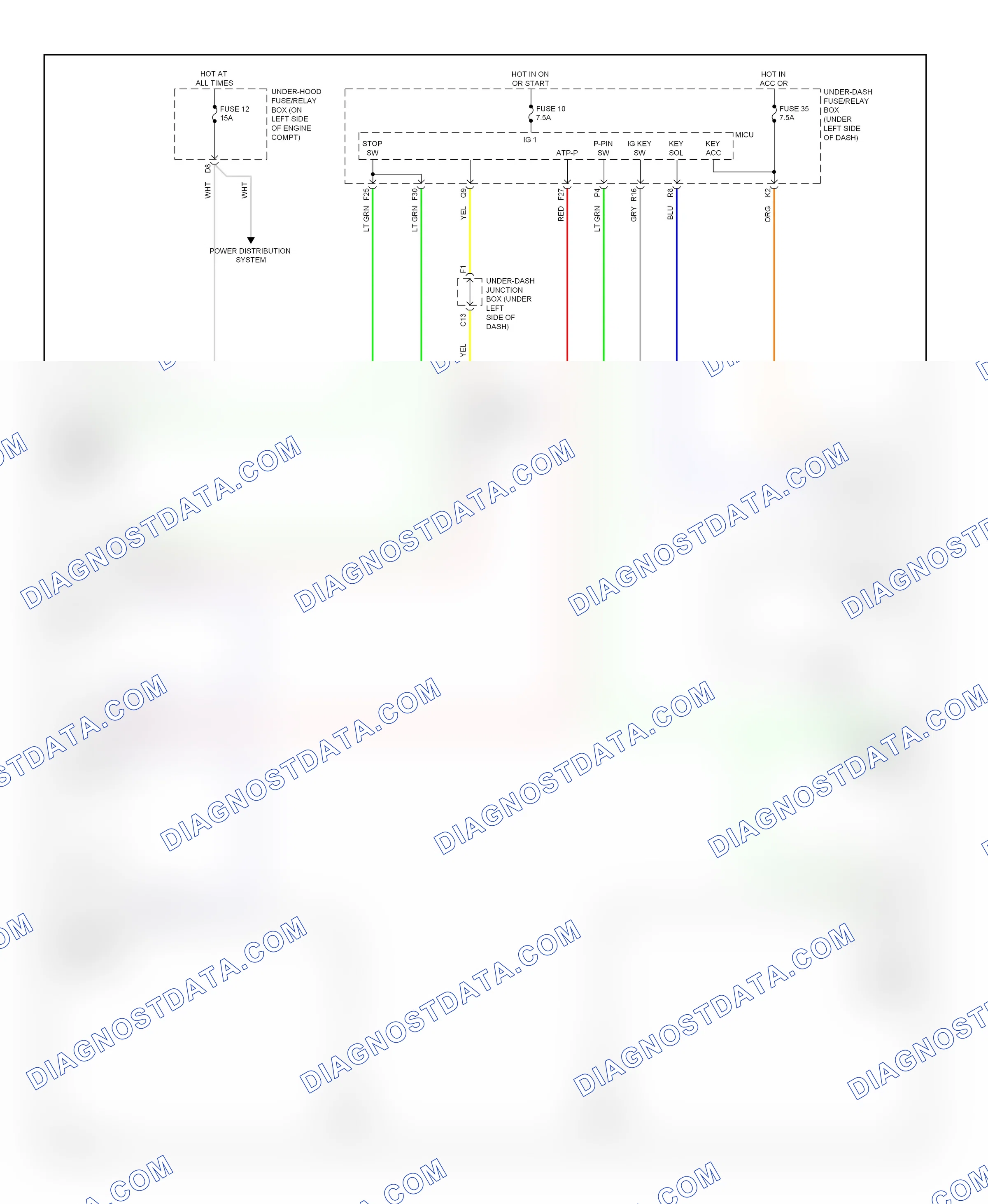 Shift interlock — Shift interlock circuit — Shift interlock circuit. Honda CR-V III (2006-2009)